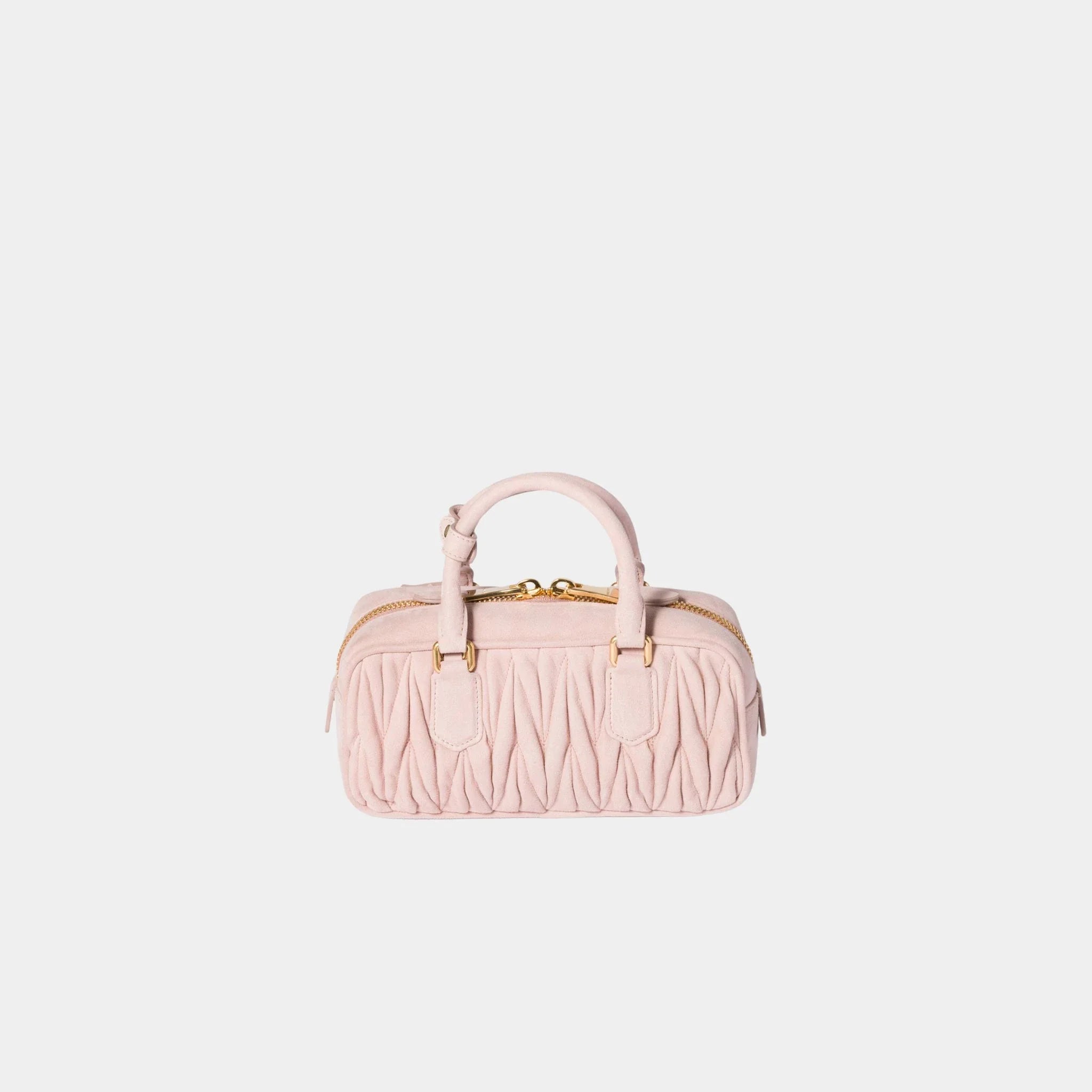 Arcadie Matelassé Suede Bag