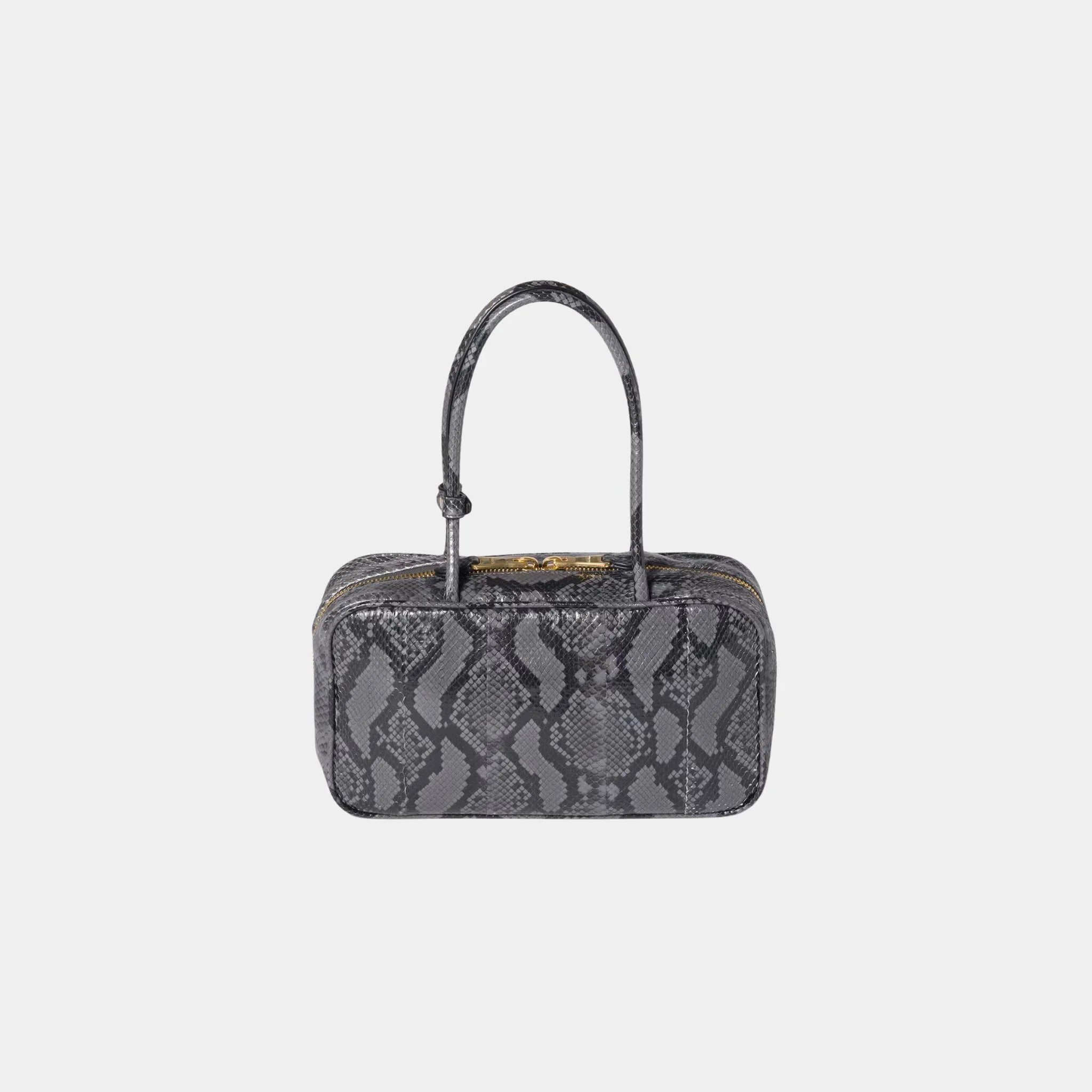 Beau Python-printed Ayers Leather Bag