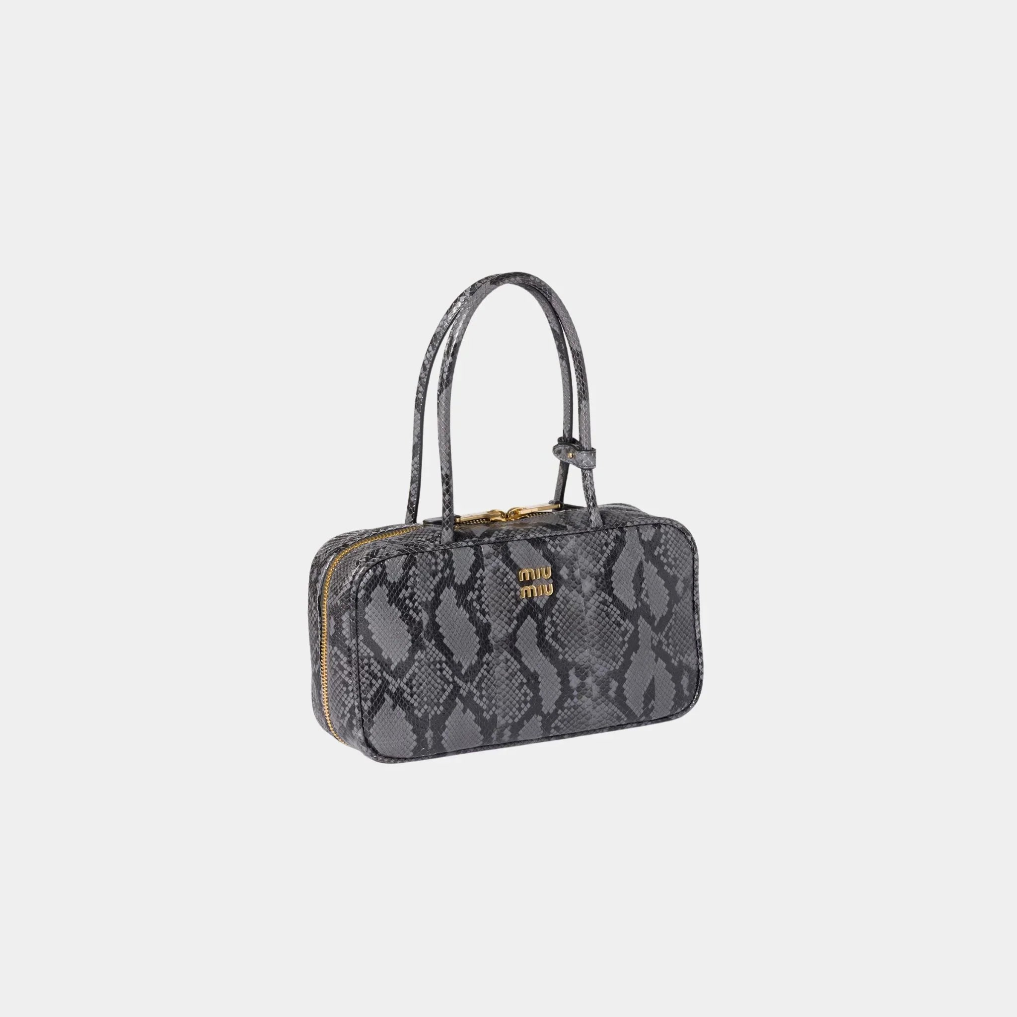 Beau Python-printed Ayers Leather Bag