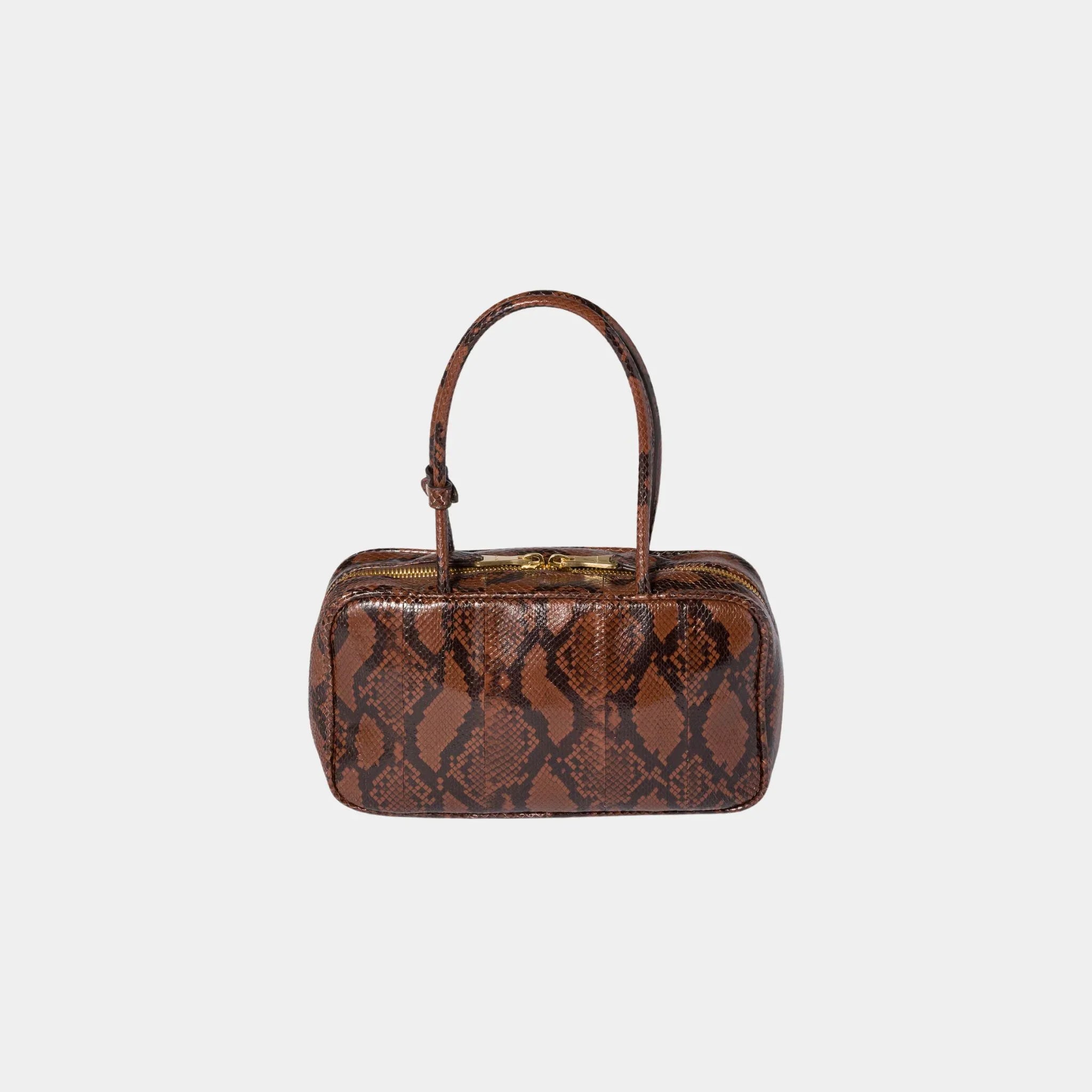 Beau Python-printed Ayers Leather Bag