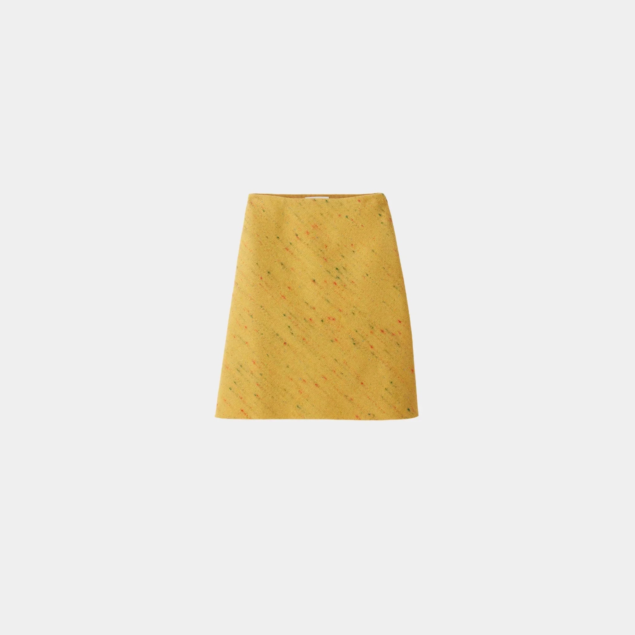 Miu Miu Bouclé Skirt, Mustard, Front