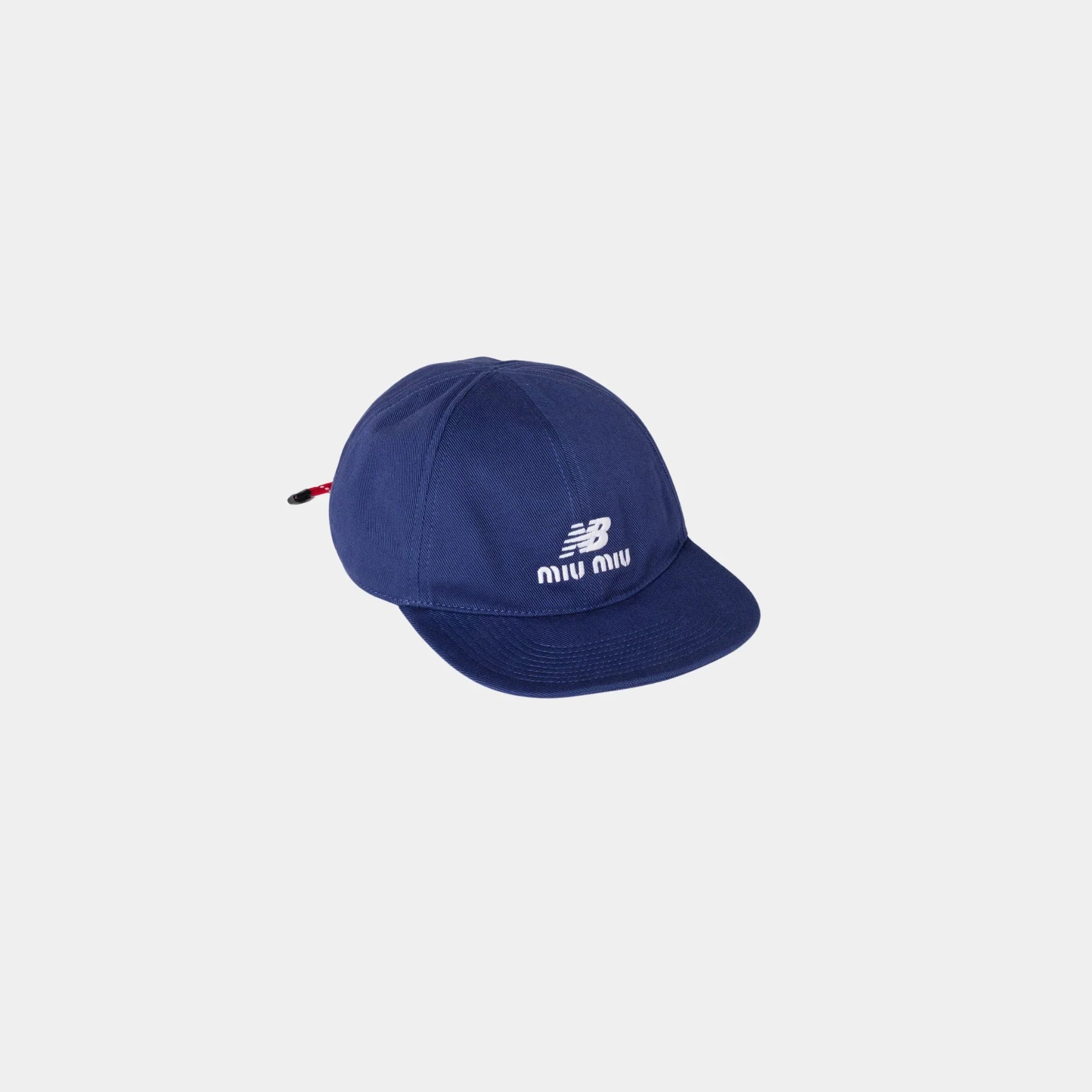 Miu Miu Denim Baseball Cap, Royal Blue, Side