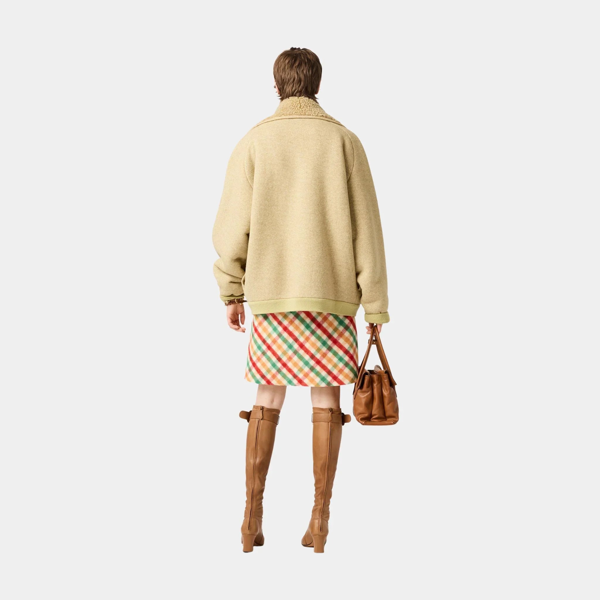 Diagonal Check Skirt