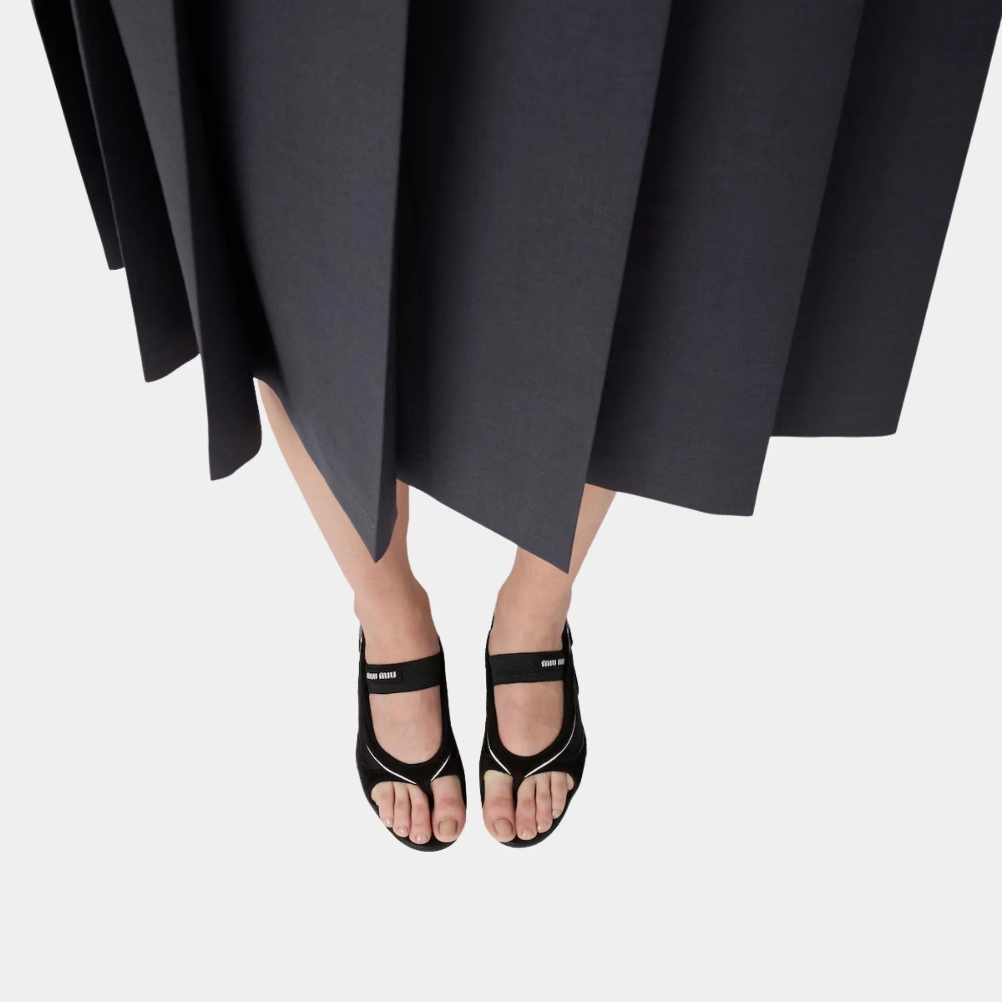 Gymnasium Technical Fabric Thong Ballerinas