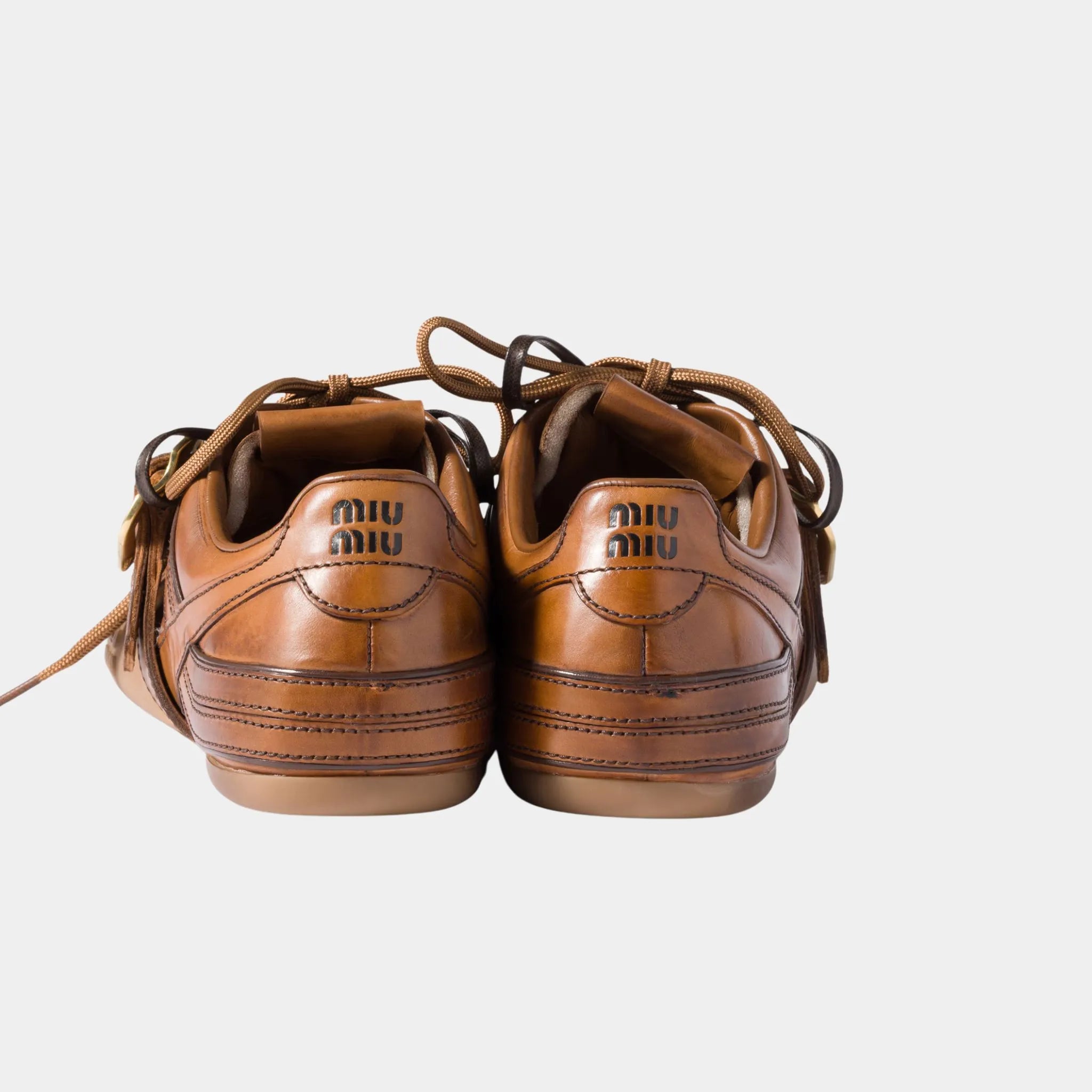 Leather Sneakers with Buckle