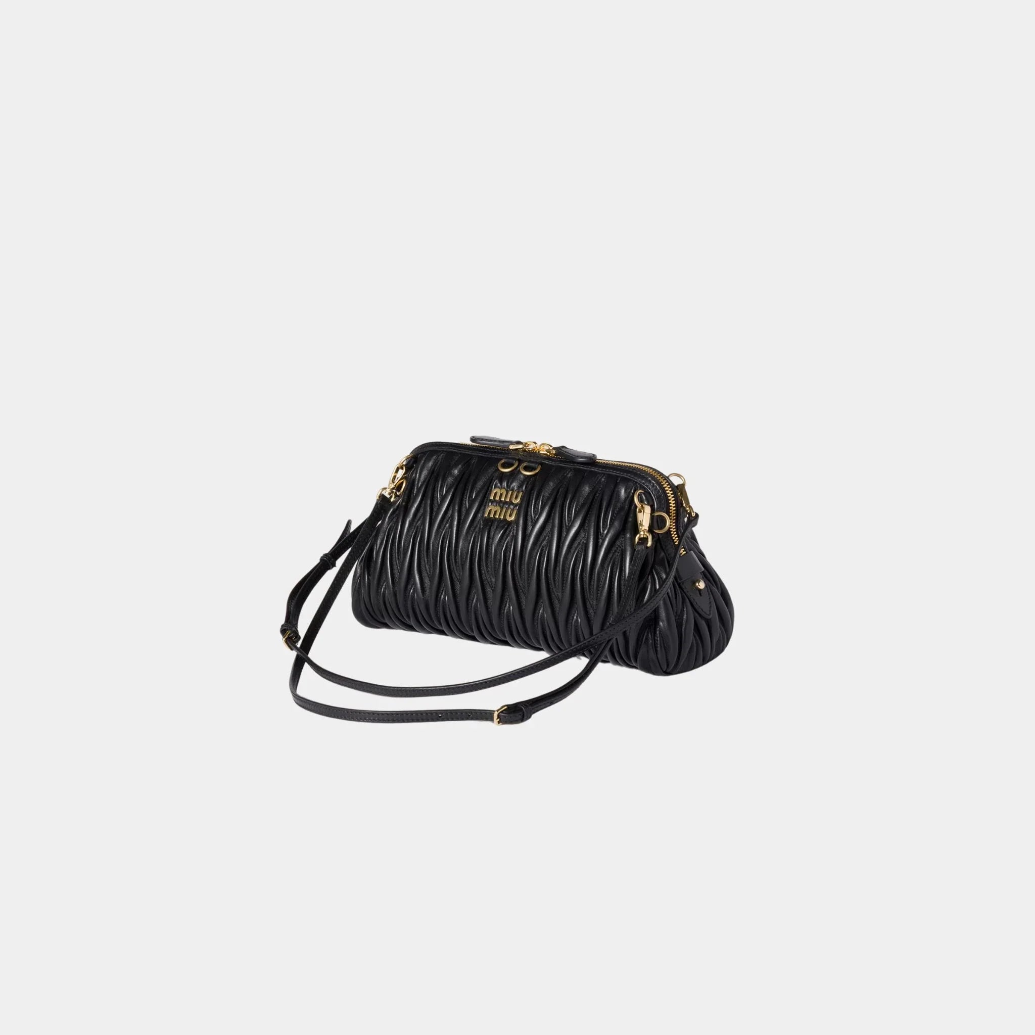 Matelassé Nappa Leather Clutch