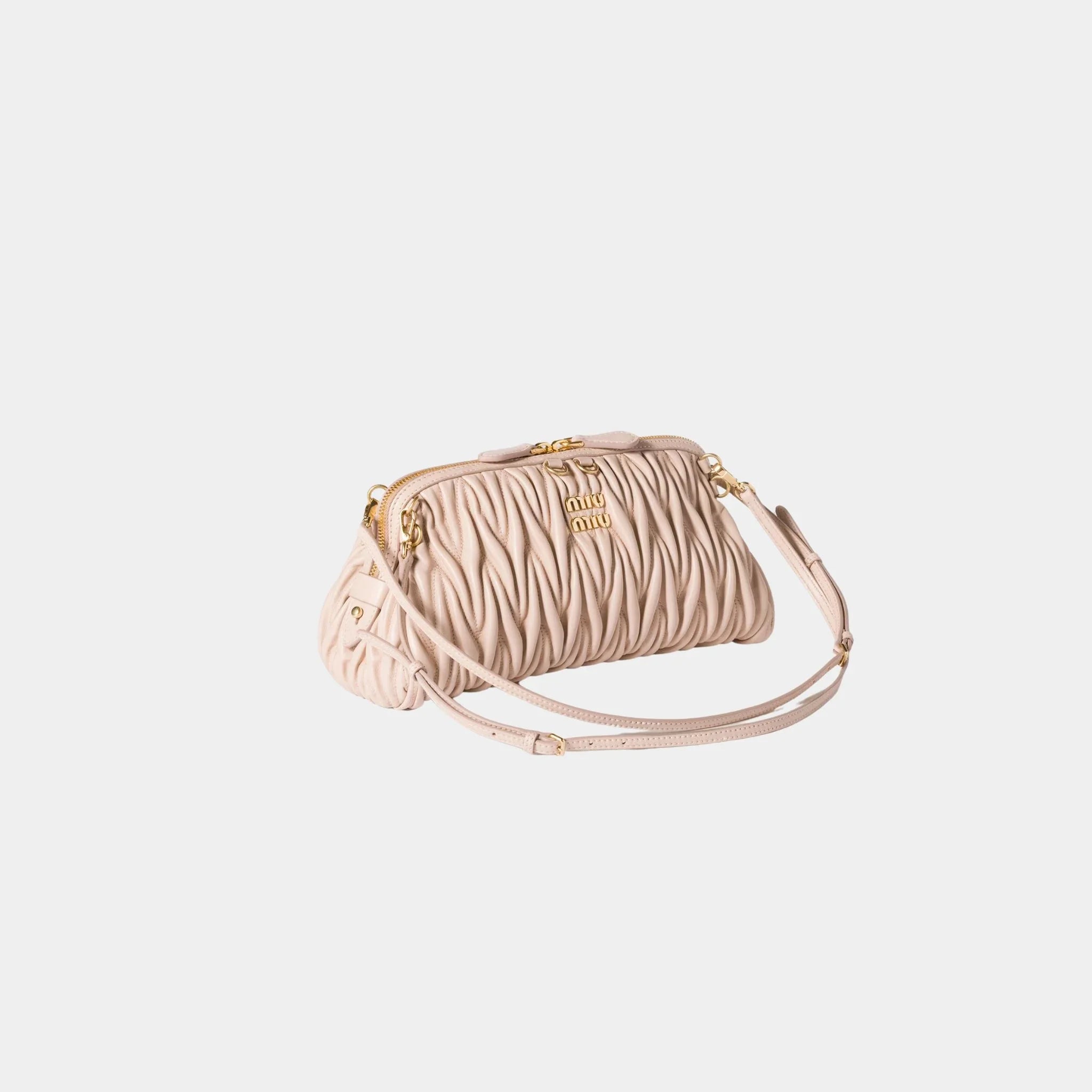 Matelassé Nappa Leather Clutch