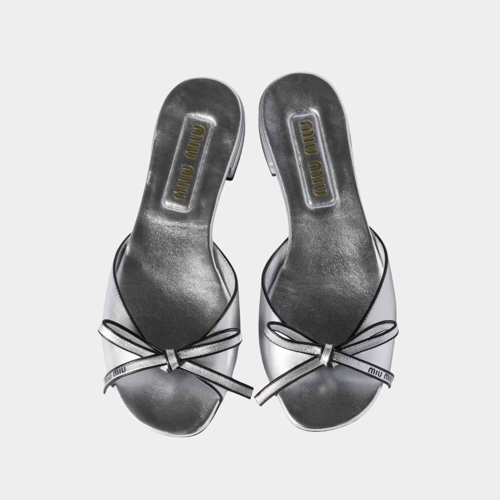 Mordoré Nappa Leather Sandals with Bow