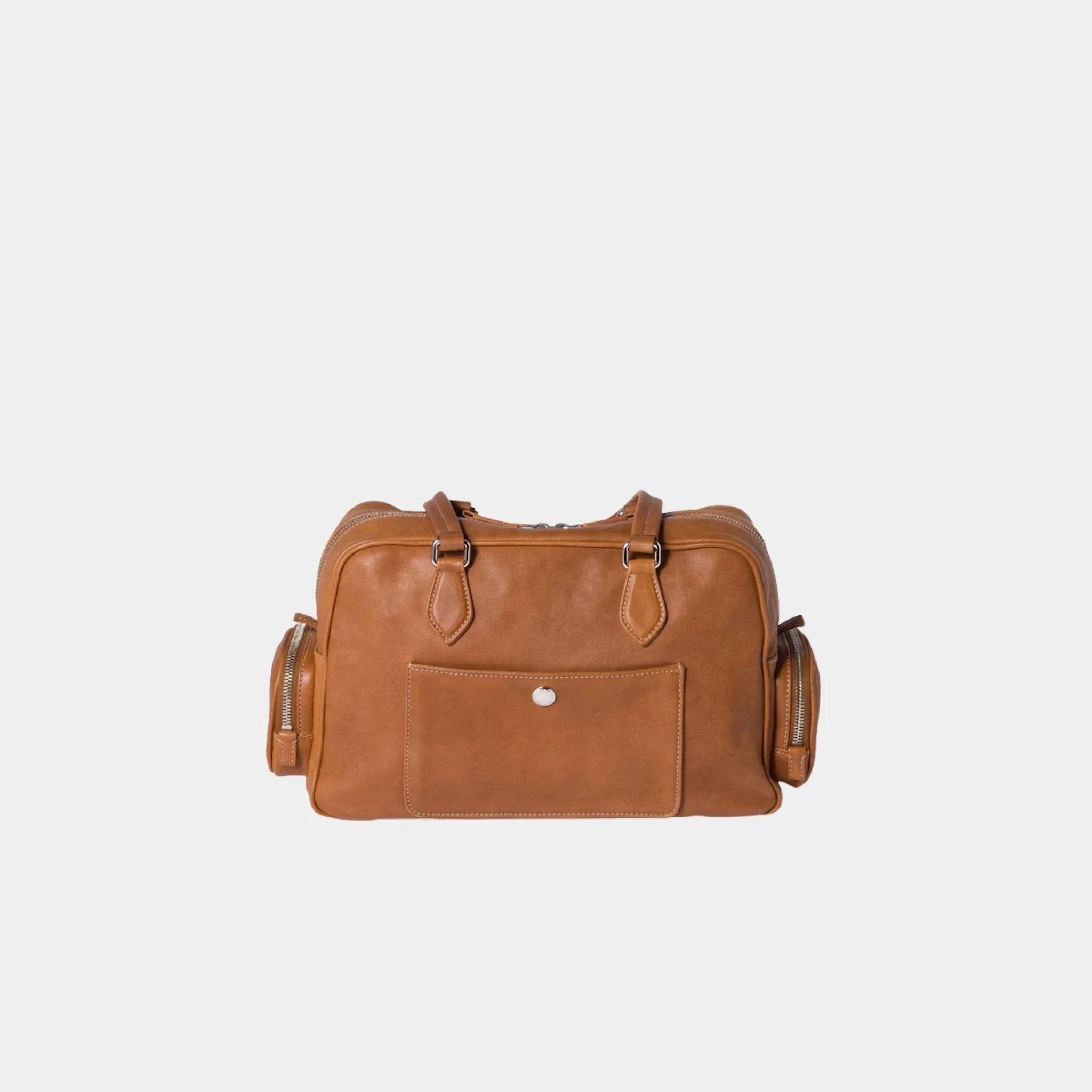Multi Pocket Top Handle Bag in Nappa Leather
