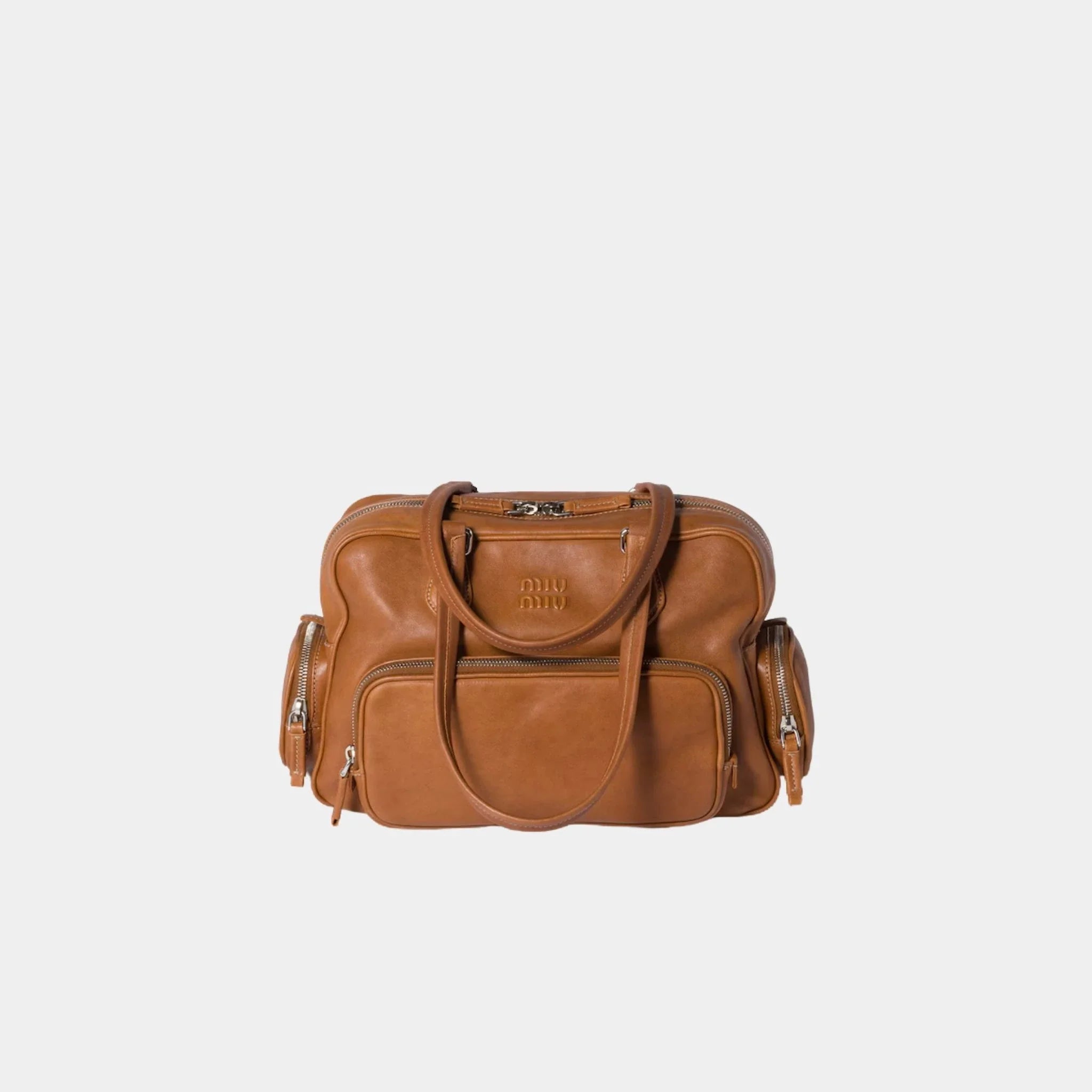 Multi Pocket Top Handle Bag in Nappa Leather