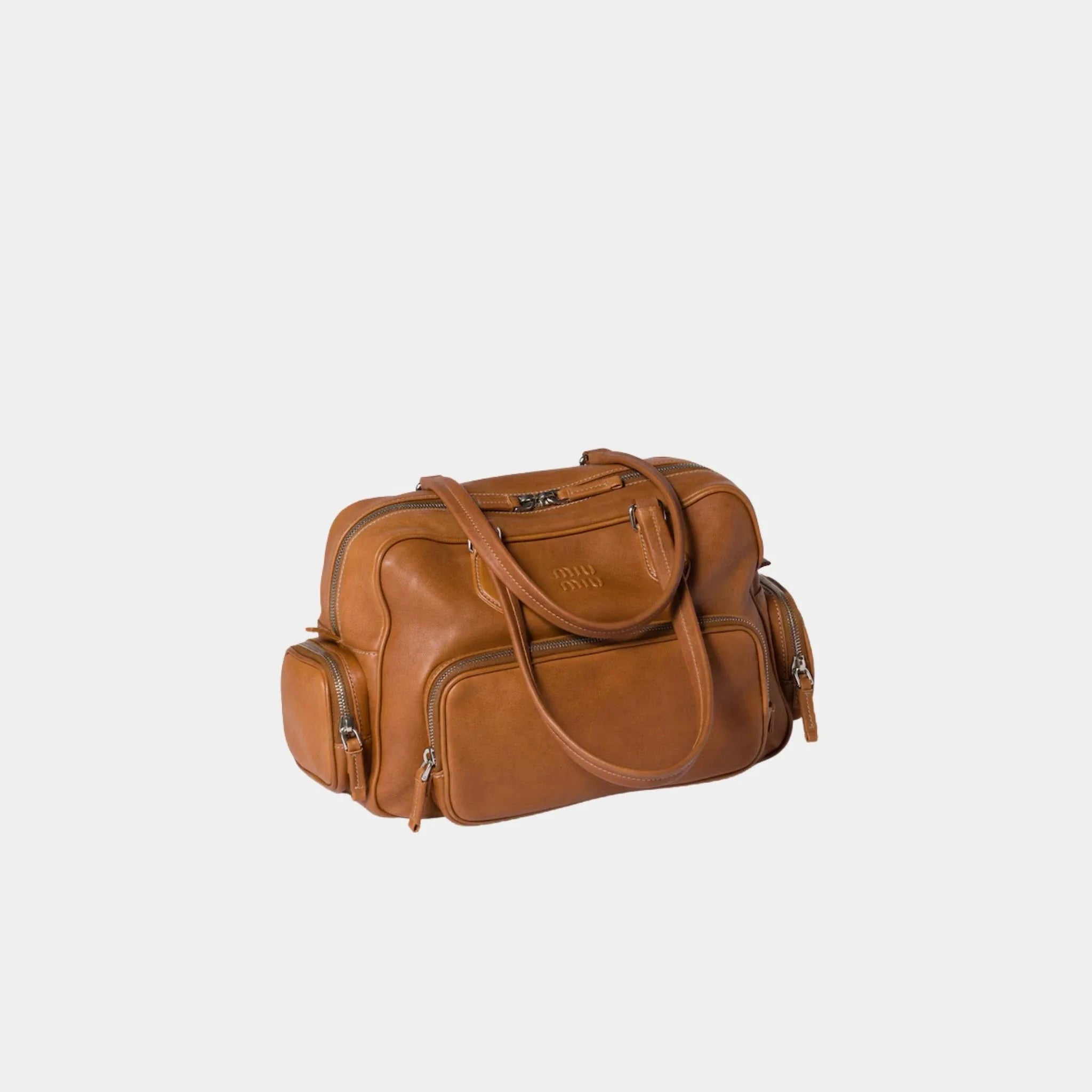 Multi Pocket Top Handle Bag in Nappa Leather