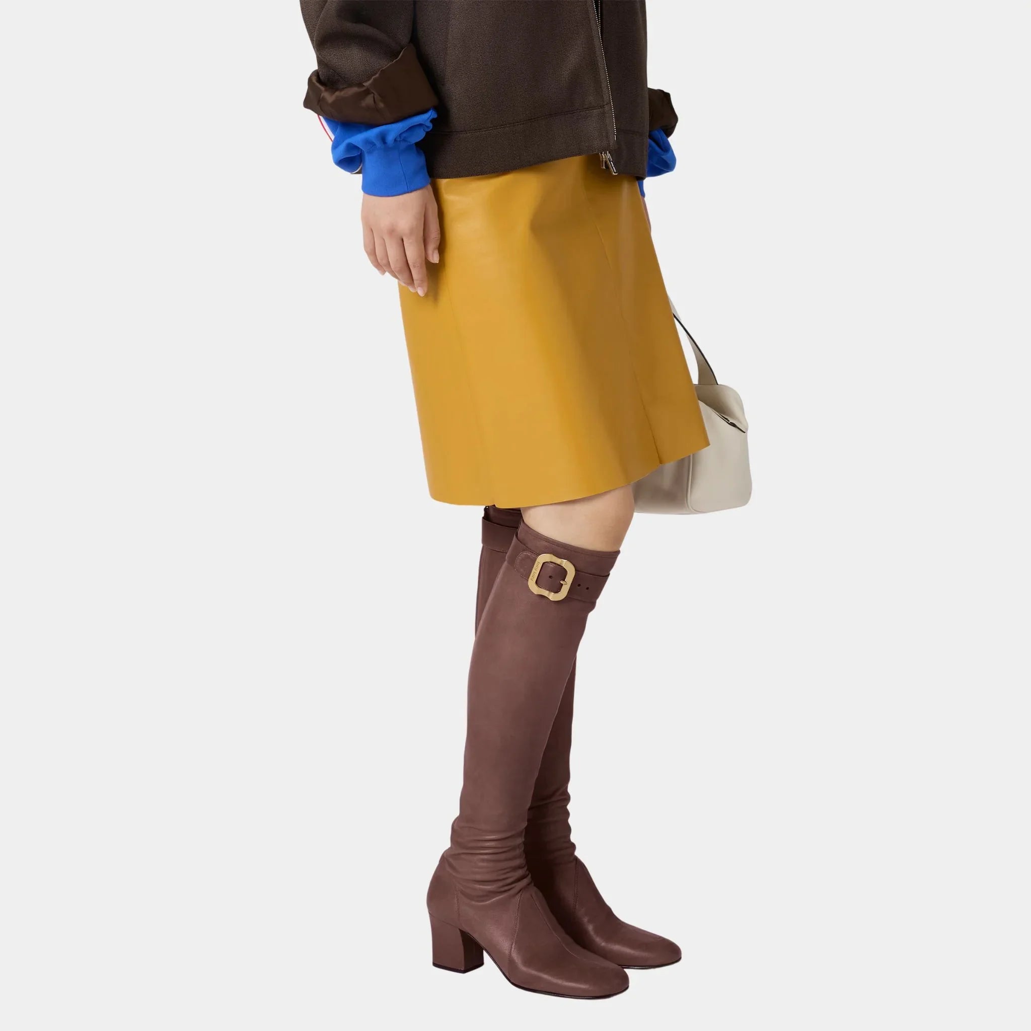 Nappa Leather Boots with Buckle