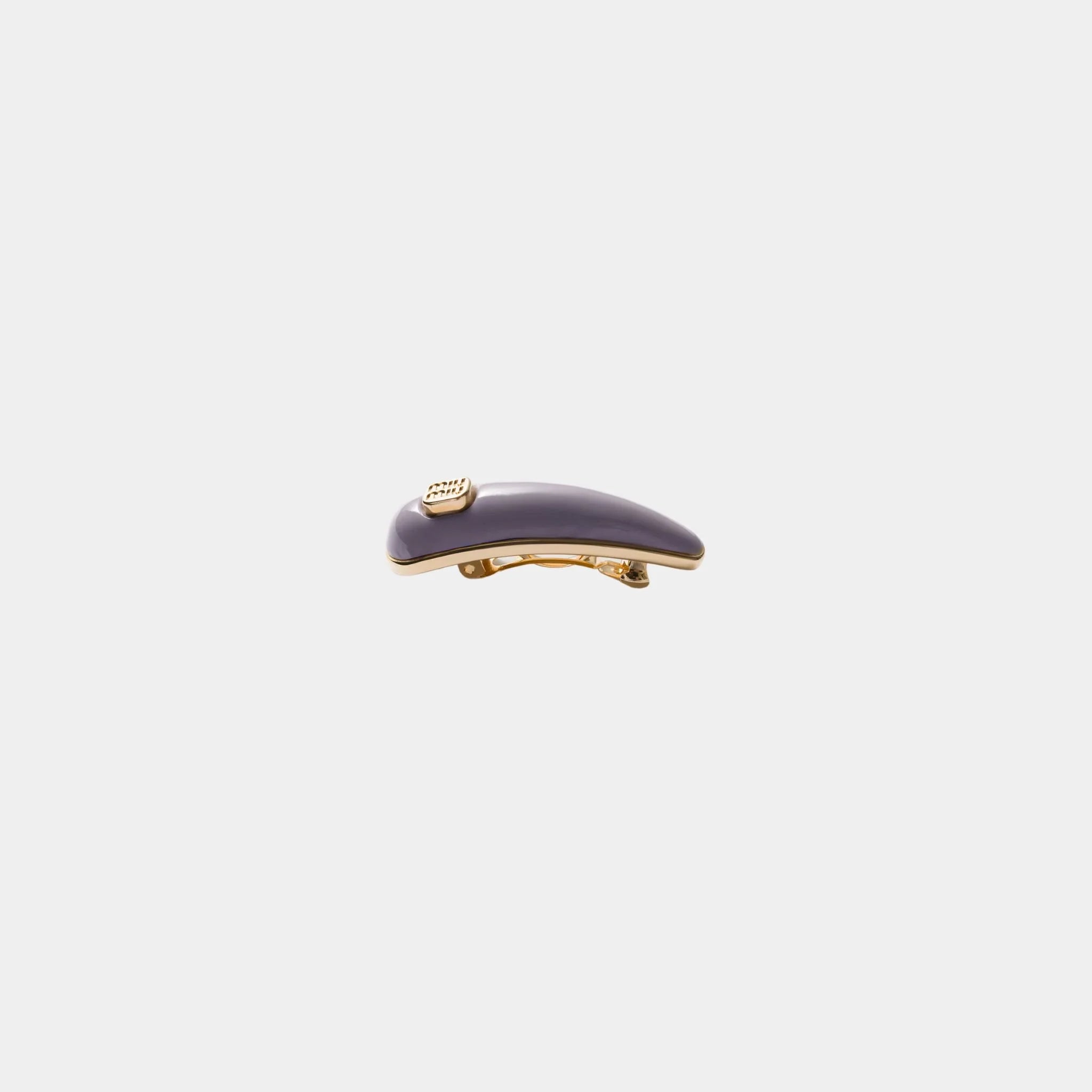 Miu Miu Patent Leather Hair Clip, Wisteria