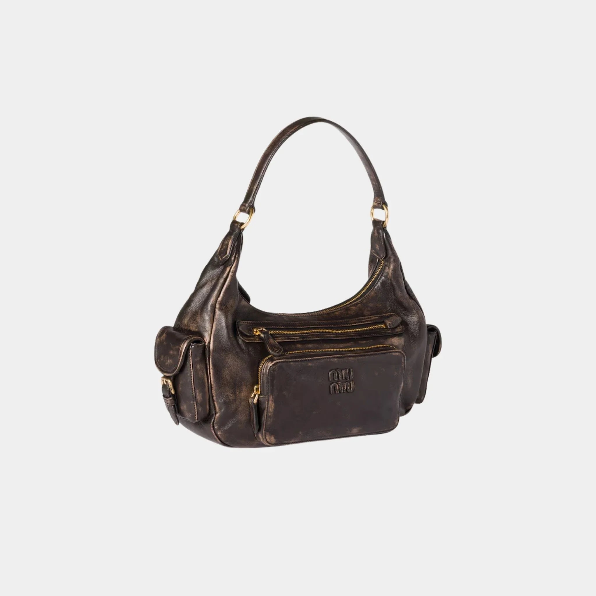 Pocket Soft Aged Nappa Leather Bag