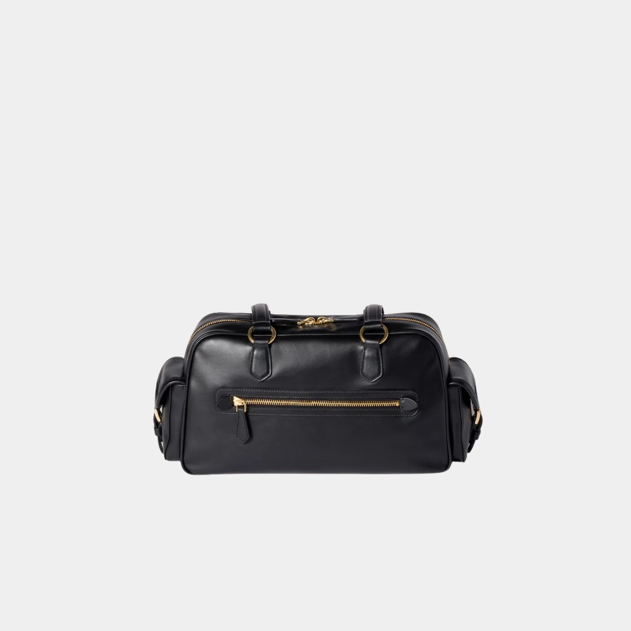 Pocket Top Handle Bag in Nappa Leather