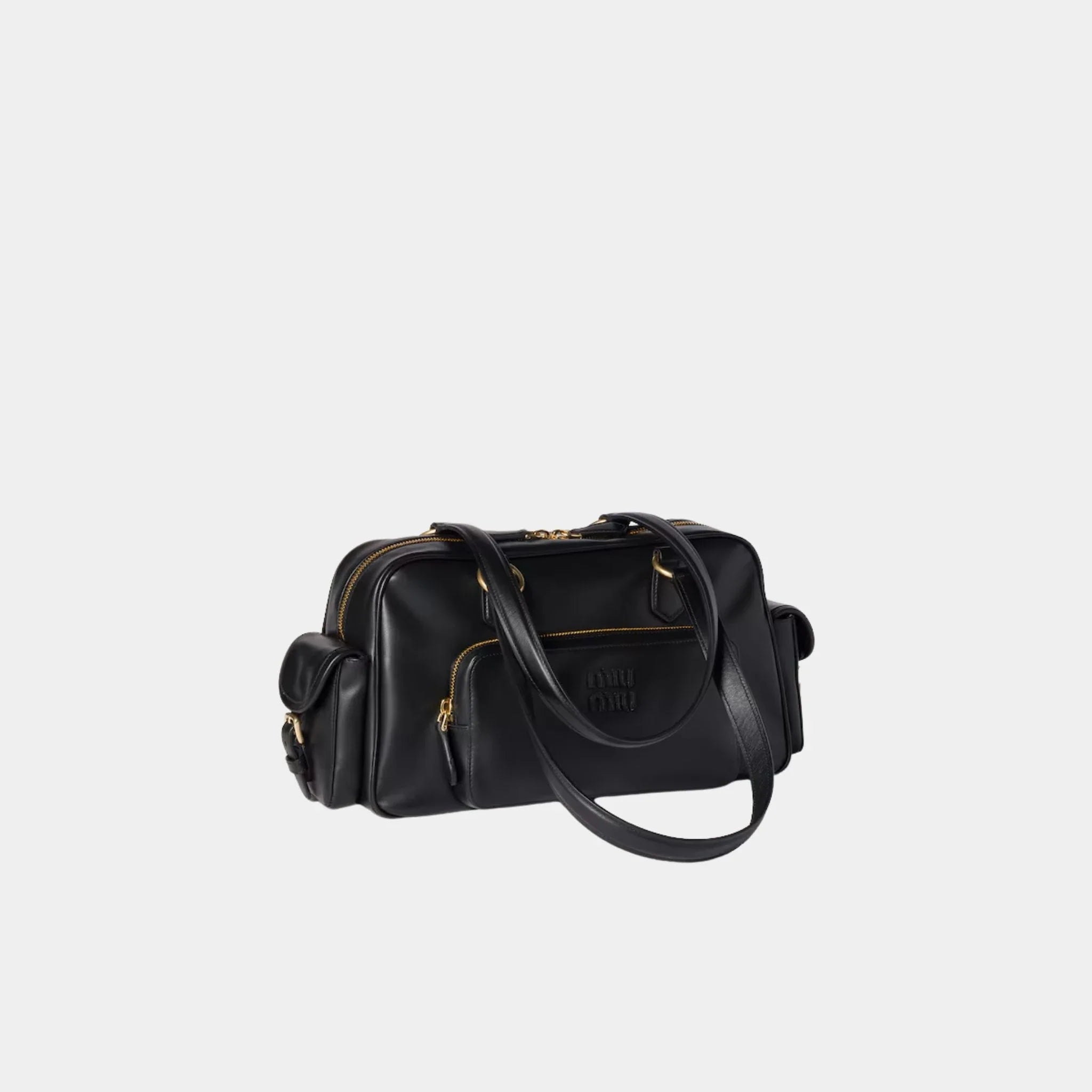 Pocket Top Handle Bag in Nappa Leather