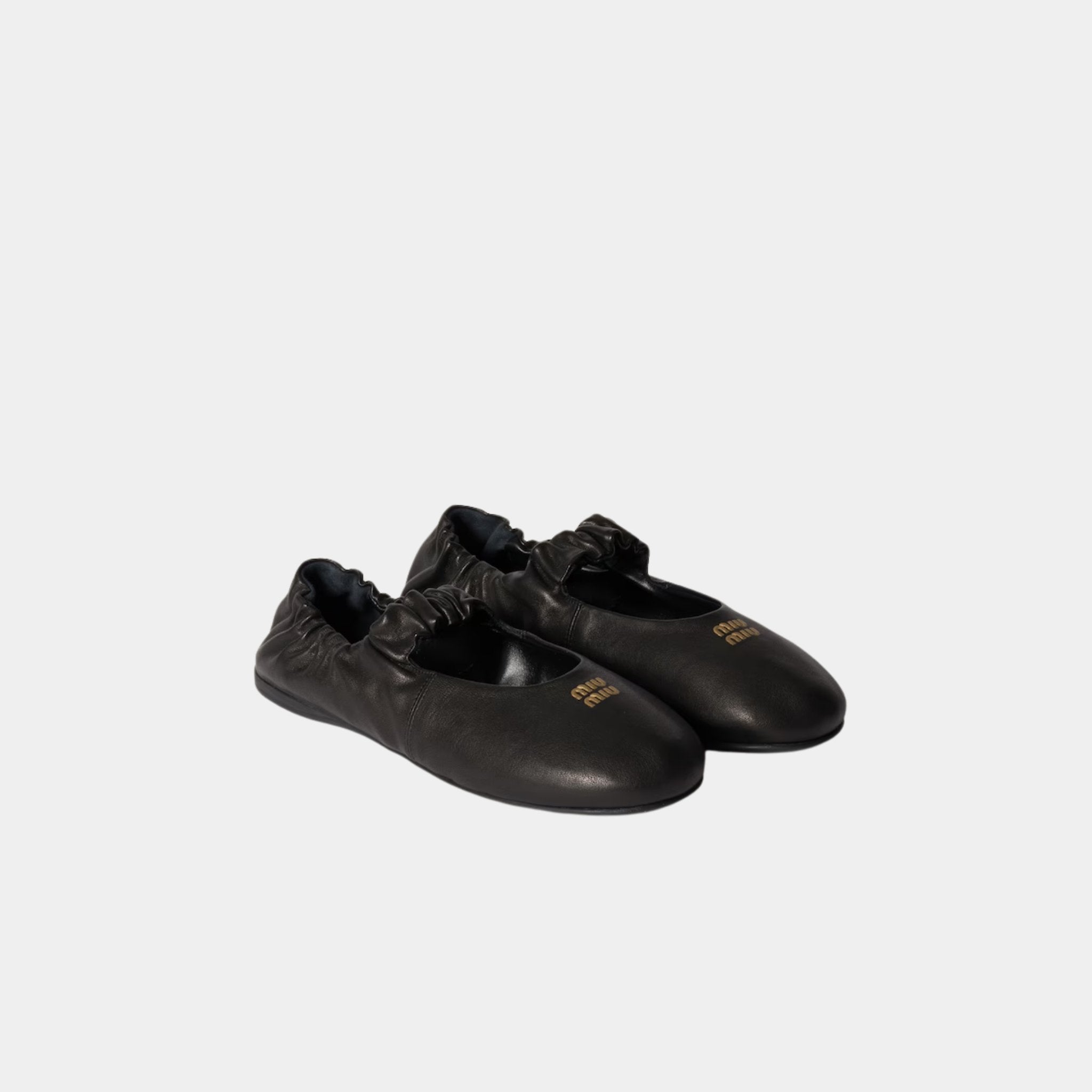 Ruches Nappa Leather Ballerinas