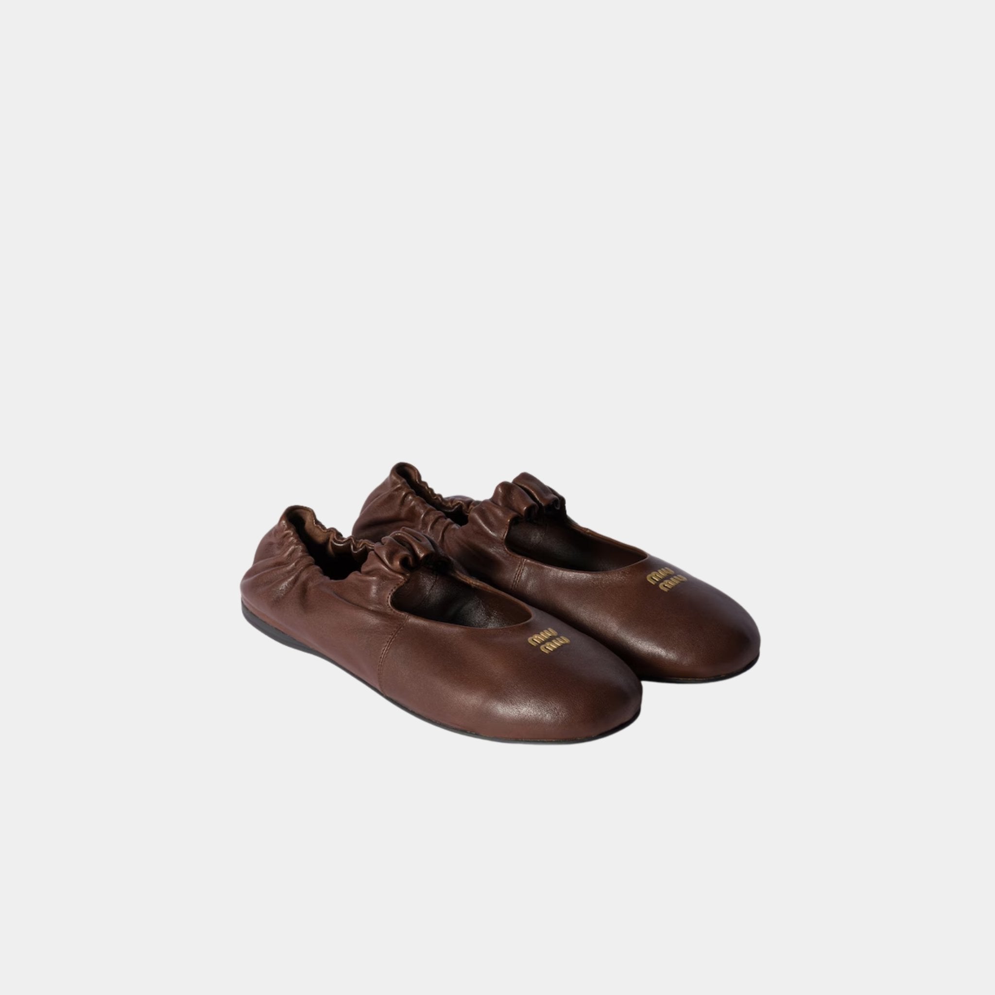 Ruches Nappa Leather Ballerinas