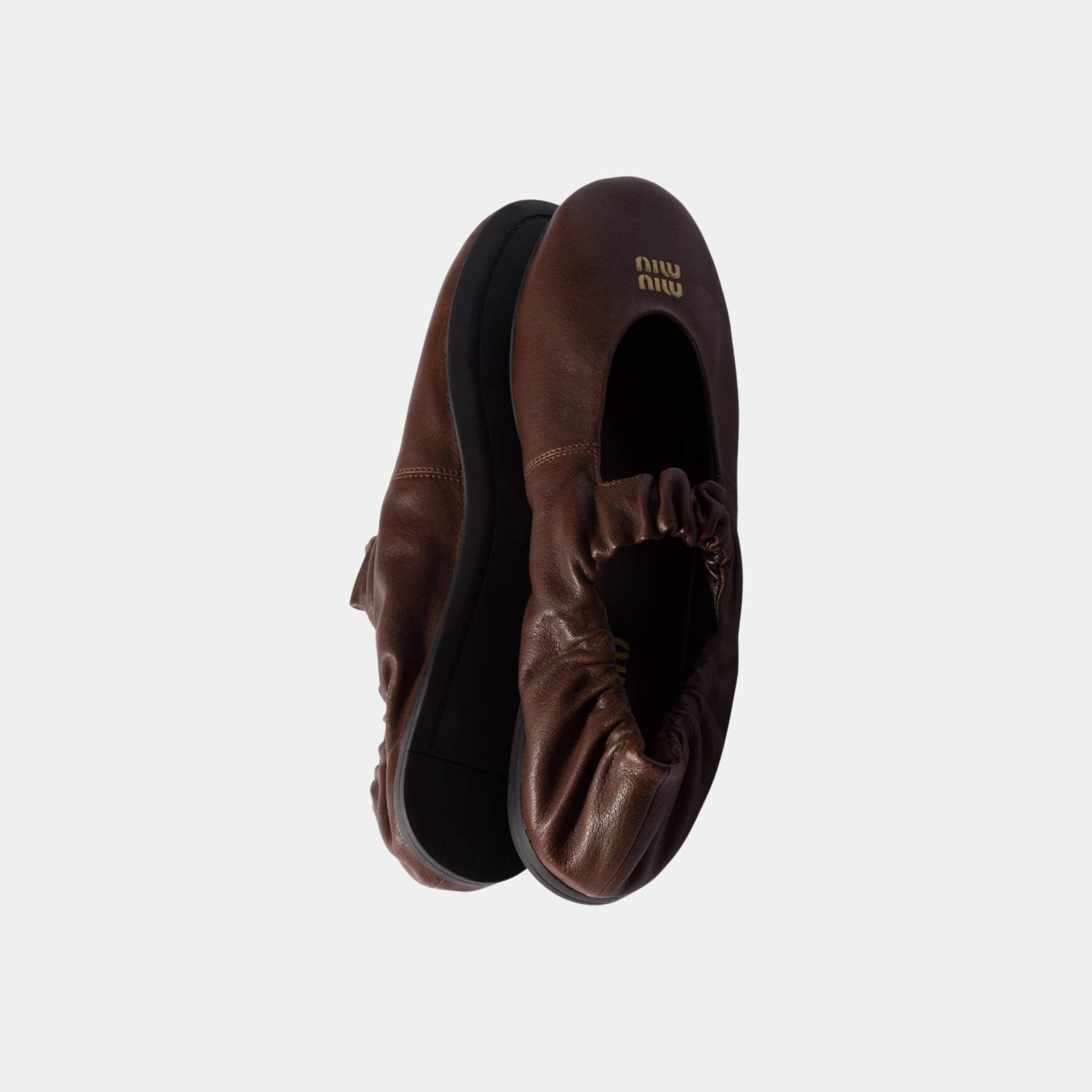 Ruches Nappa Leather Ballerinas