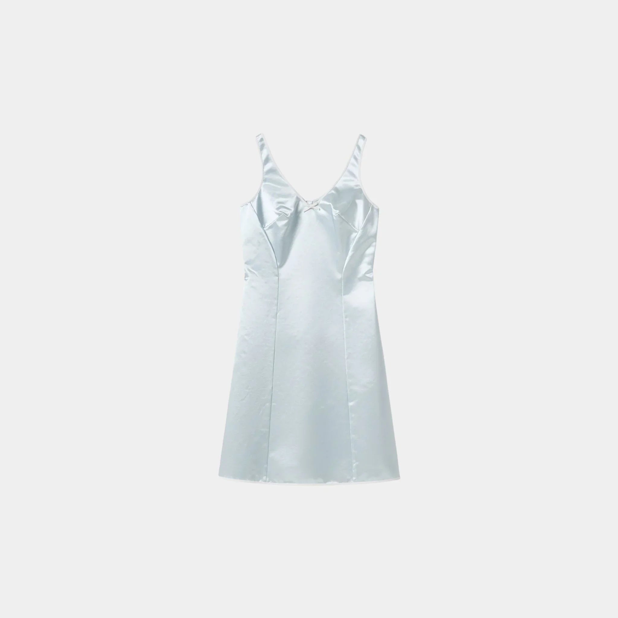 Miu Miu Satin Sleeveless Dress, Astro, Front