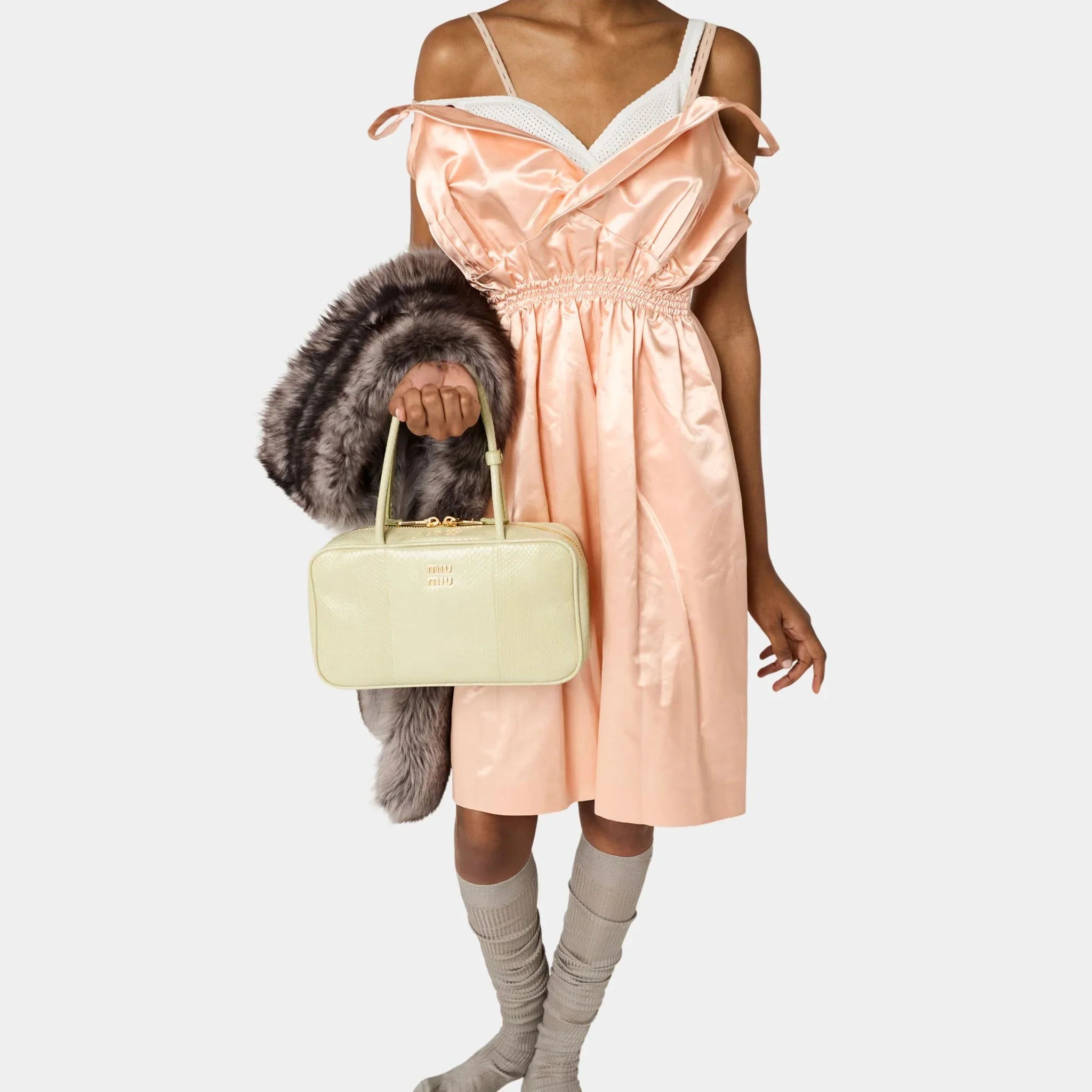 Satin Sleeveless Flared Dress