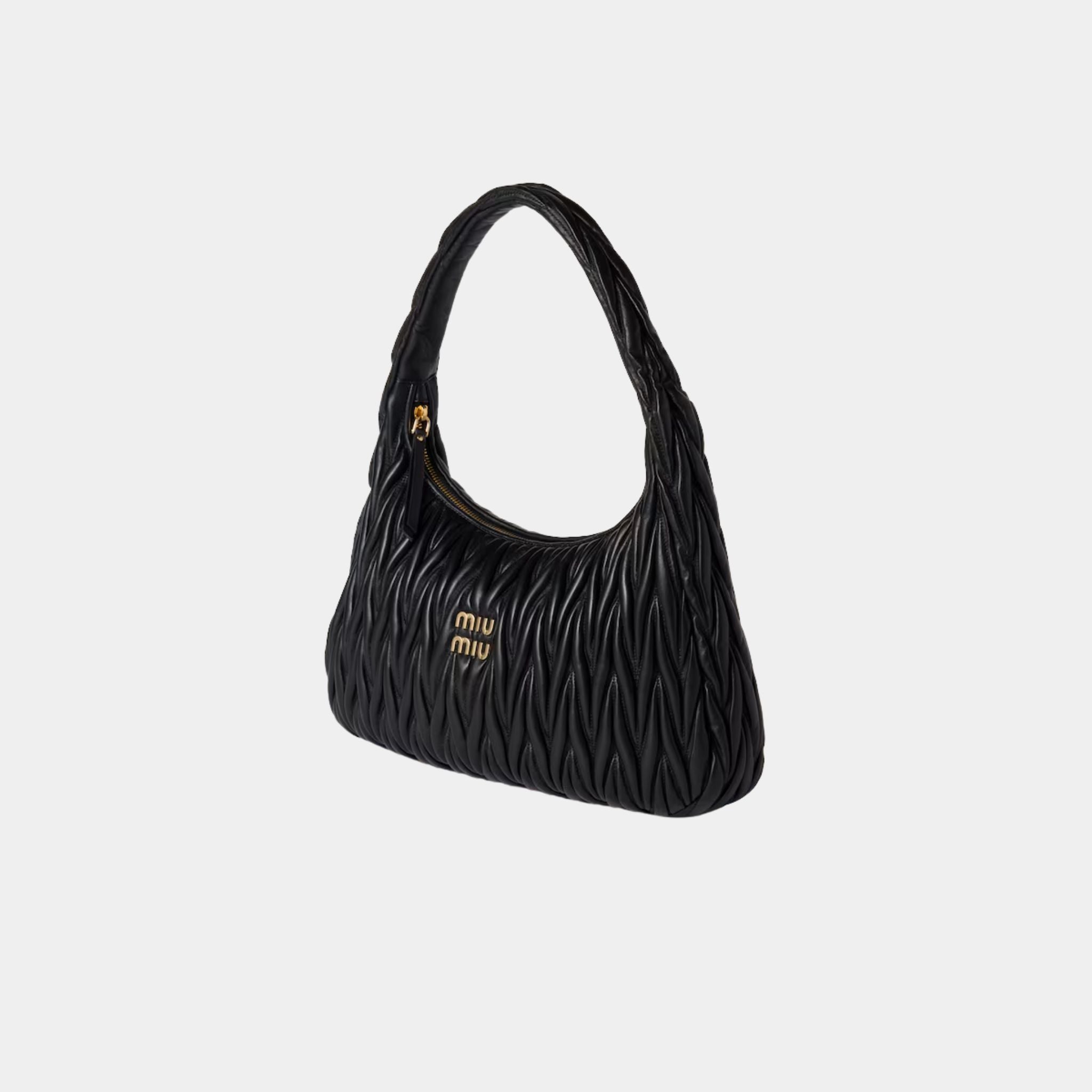 Wander Matelassé Nappa Leather Hobo Medium Bag