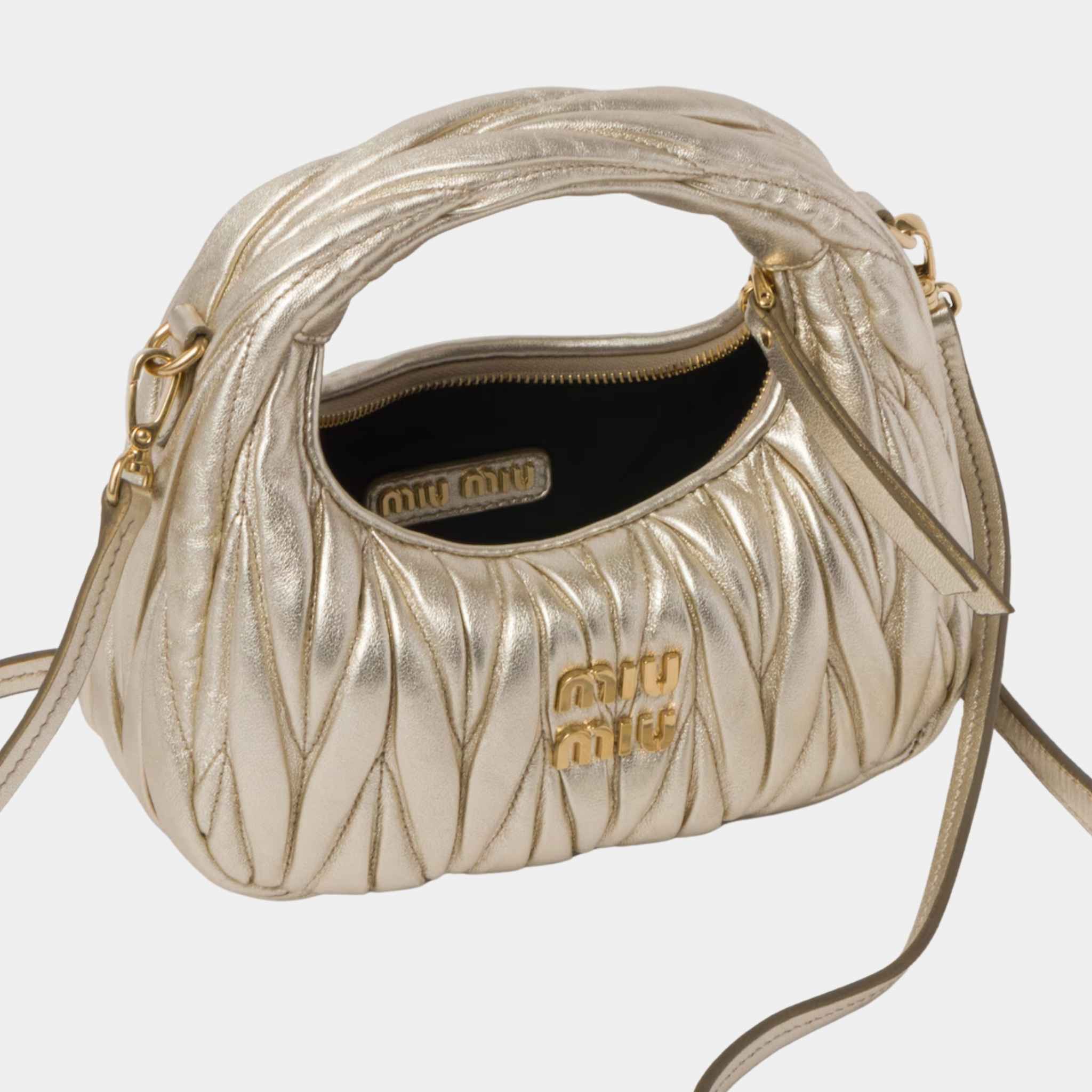 Wander Matelasse Nappa Leather Hobo Mini Bag