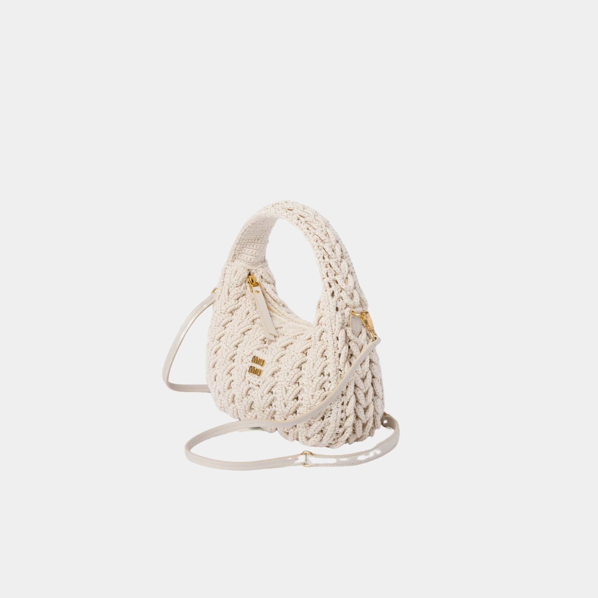 Wander Woven Cotton Hobo Bag
