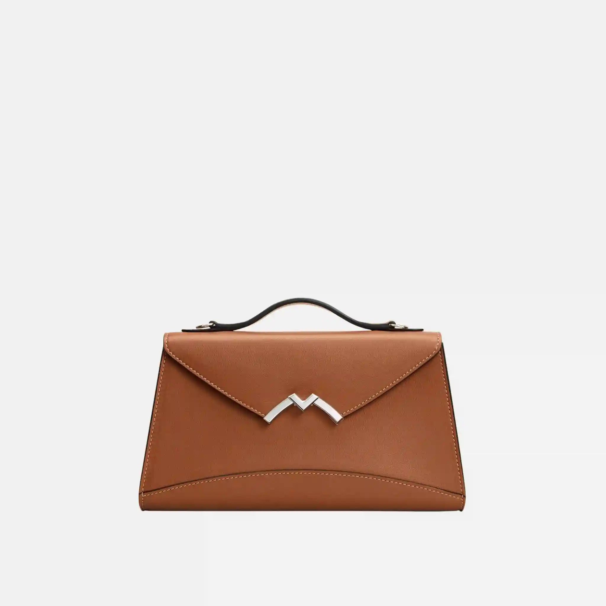 Moynat Gabrielle Clutch in Dream Calf Leather, Front