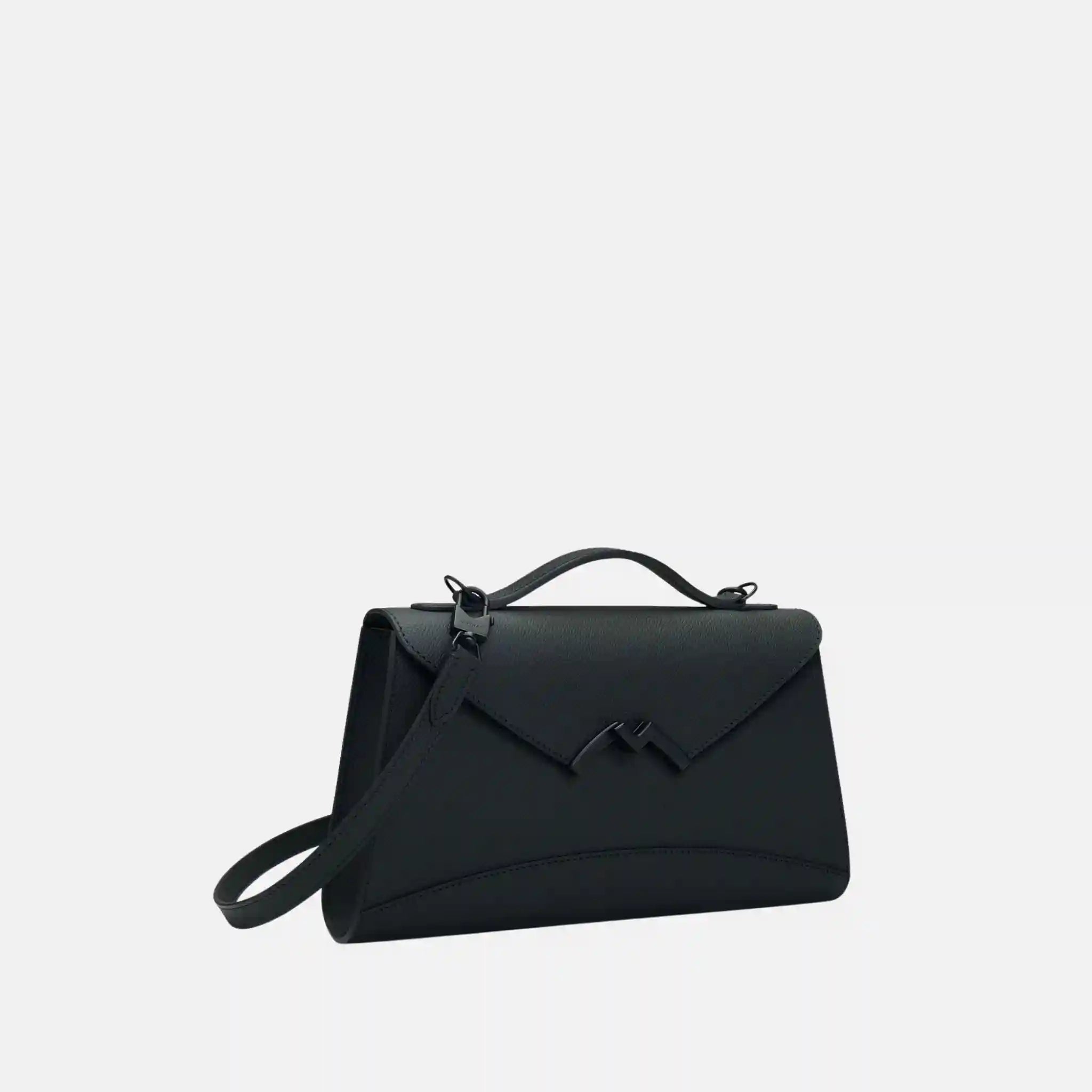 Gabrielle Clutch Ultra Black in Carat Calf Leather