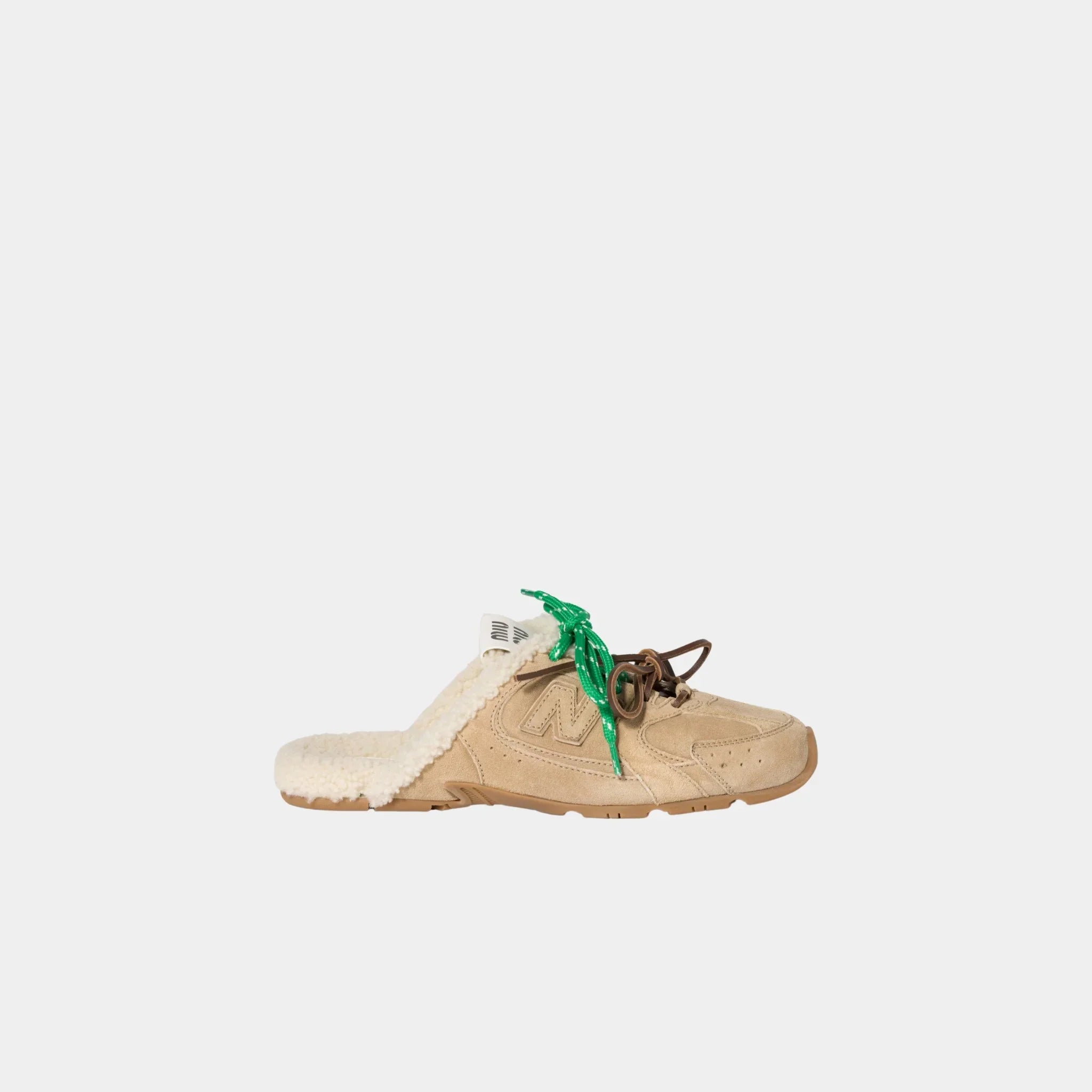 New Balance X Miu Miu 530 SL Bleached Suede Sneaker Mules