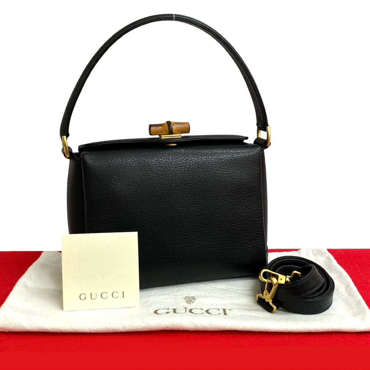 Gucci Bamboo Leather 2way Handbag