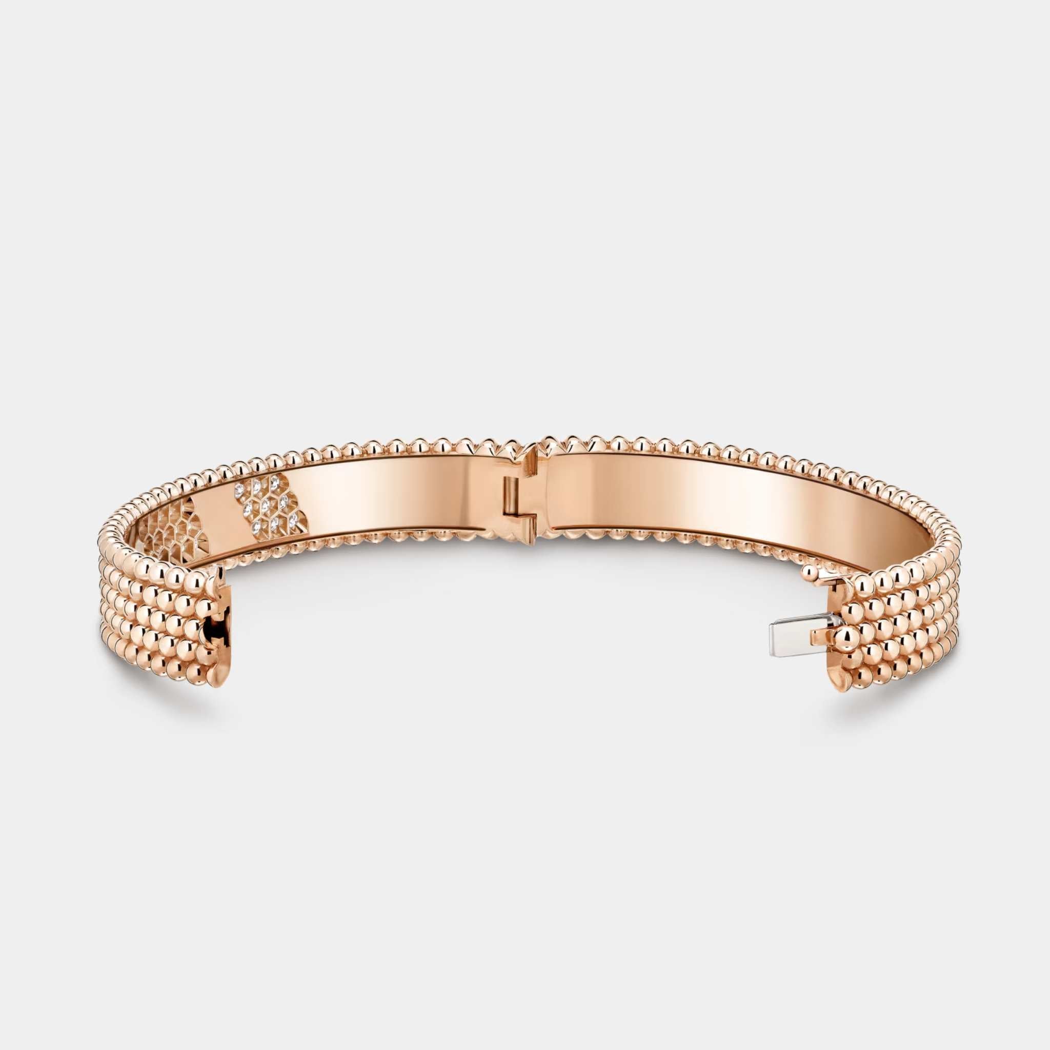 Perlée Diamonds Bracelet 5 Rows Medium Model Rose Gold Diamond