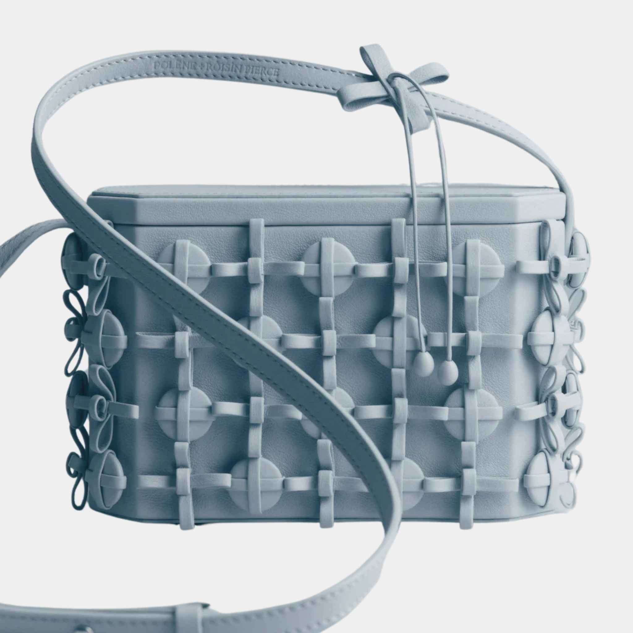 Button Bow Box Handbag