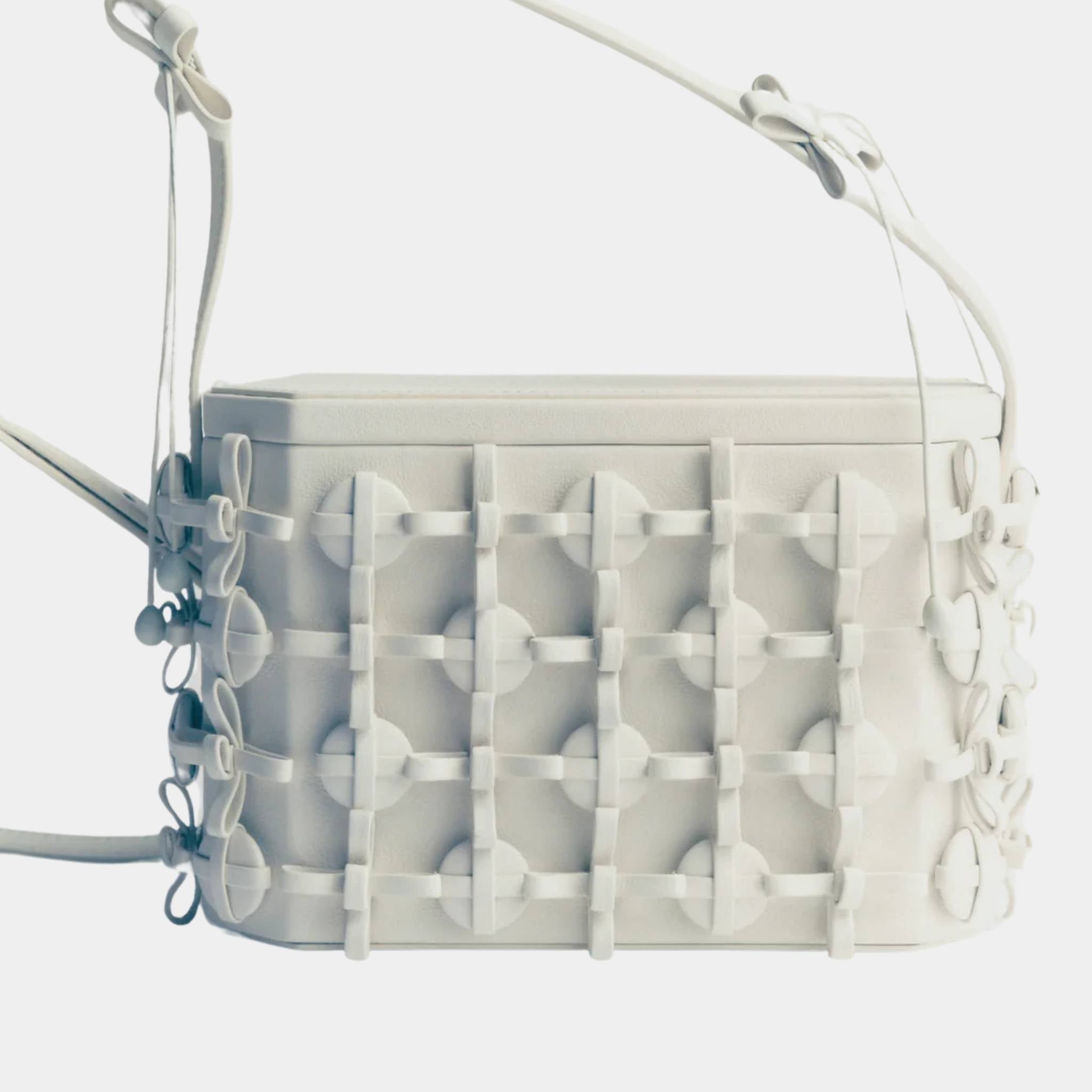 Button Bow Box Handbag