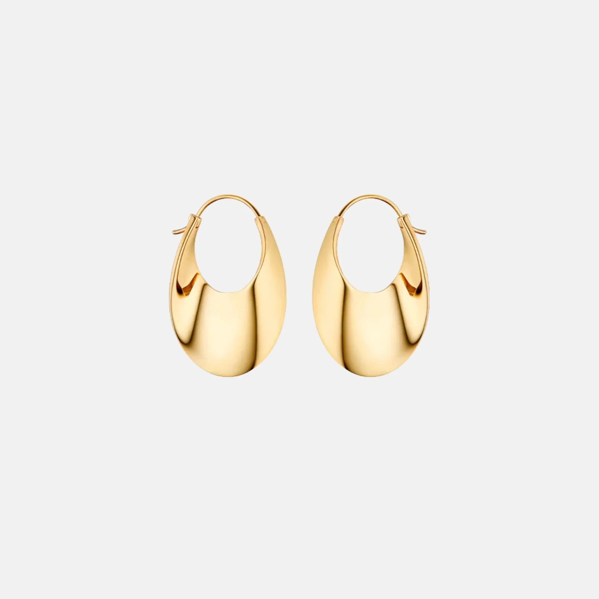 Eole Slim Hoop Earrings 24 Carat Gold Gilded Edition