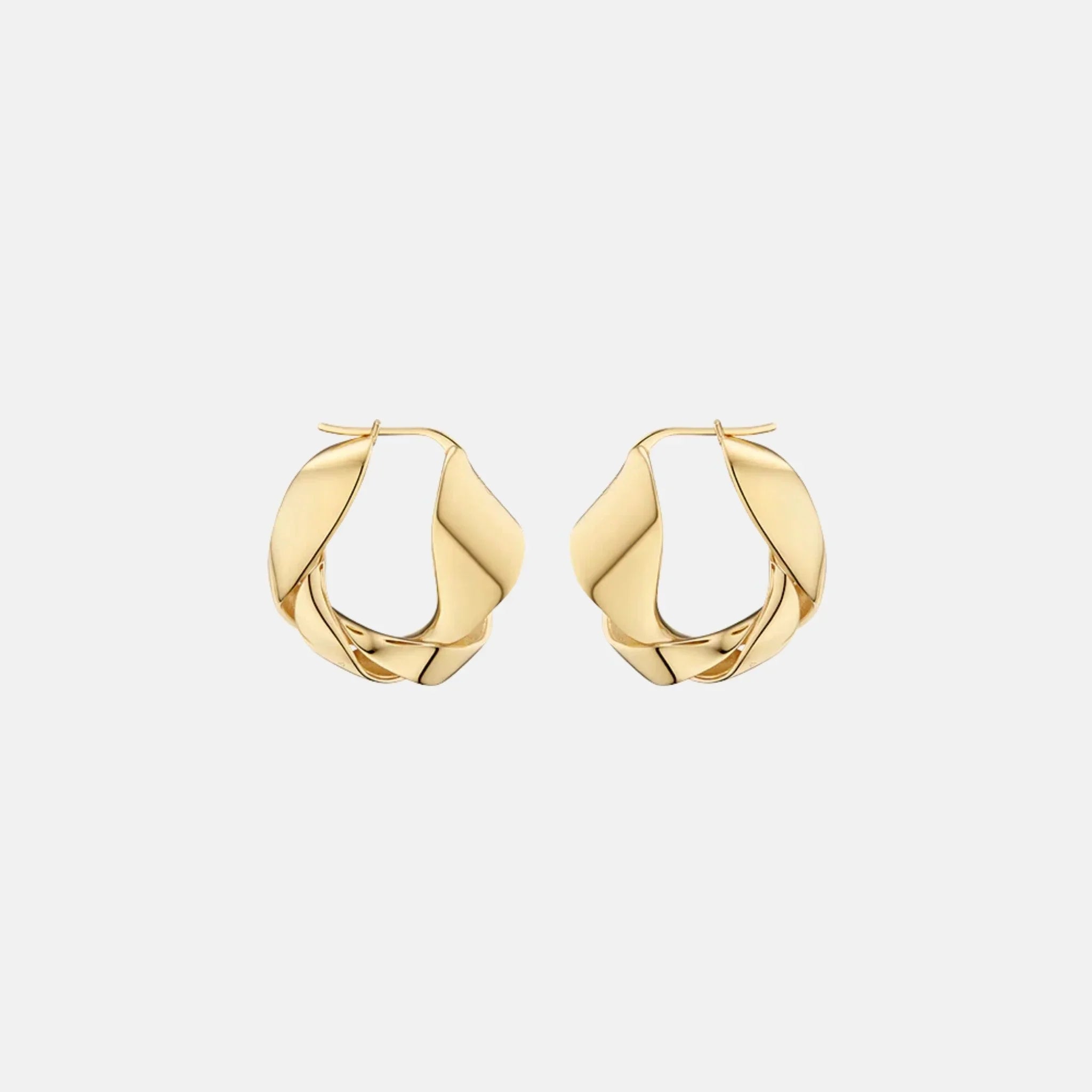 Eole Wavy Hoop Earrings Gilded Edition