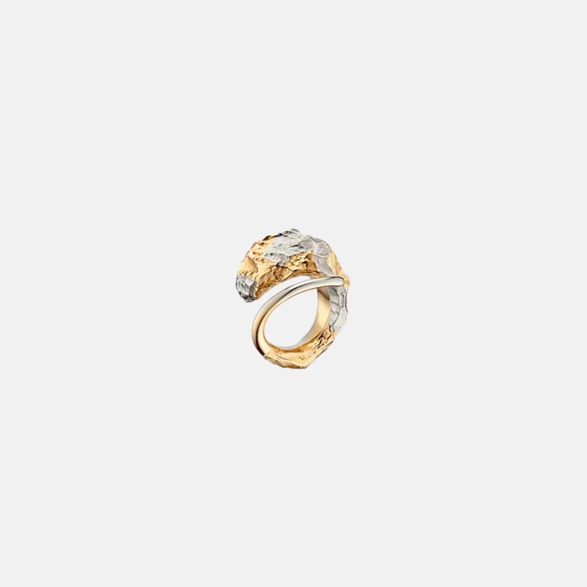 Eroz Ring Duo Palladium with 24 Carat Gold Plating