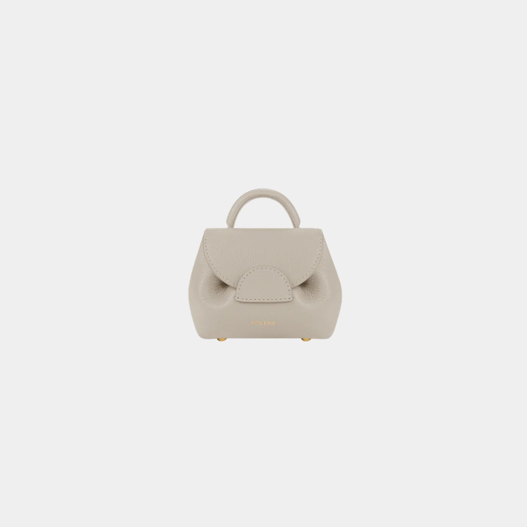Polene Numero Un Micro Bag, Chalk, Front