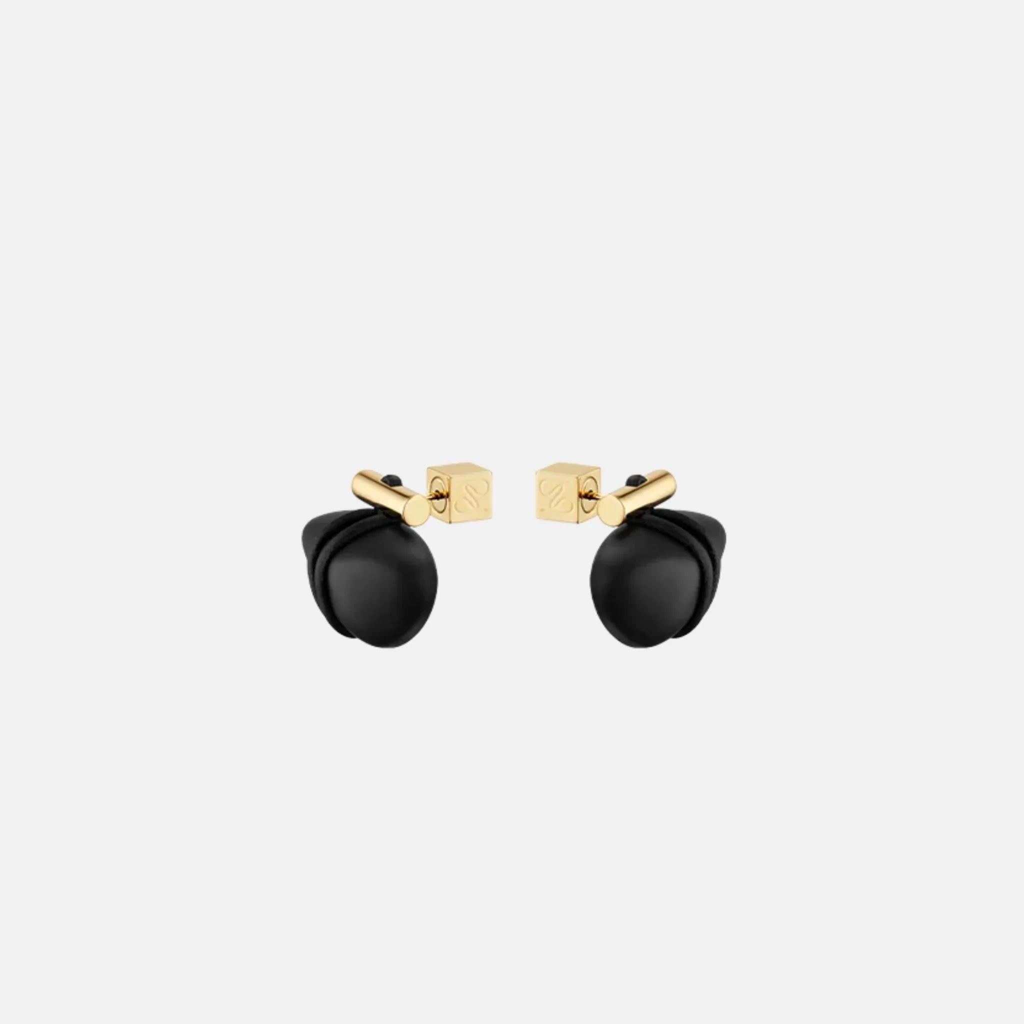 Tere Stud Earrings Black Marble Edition