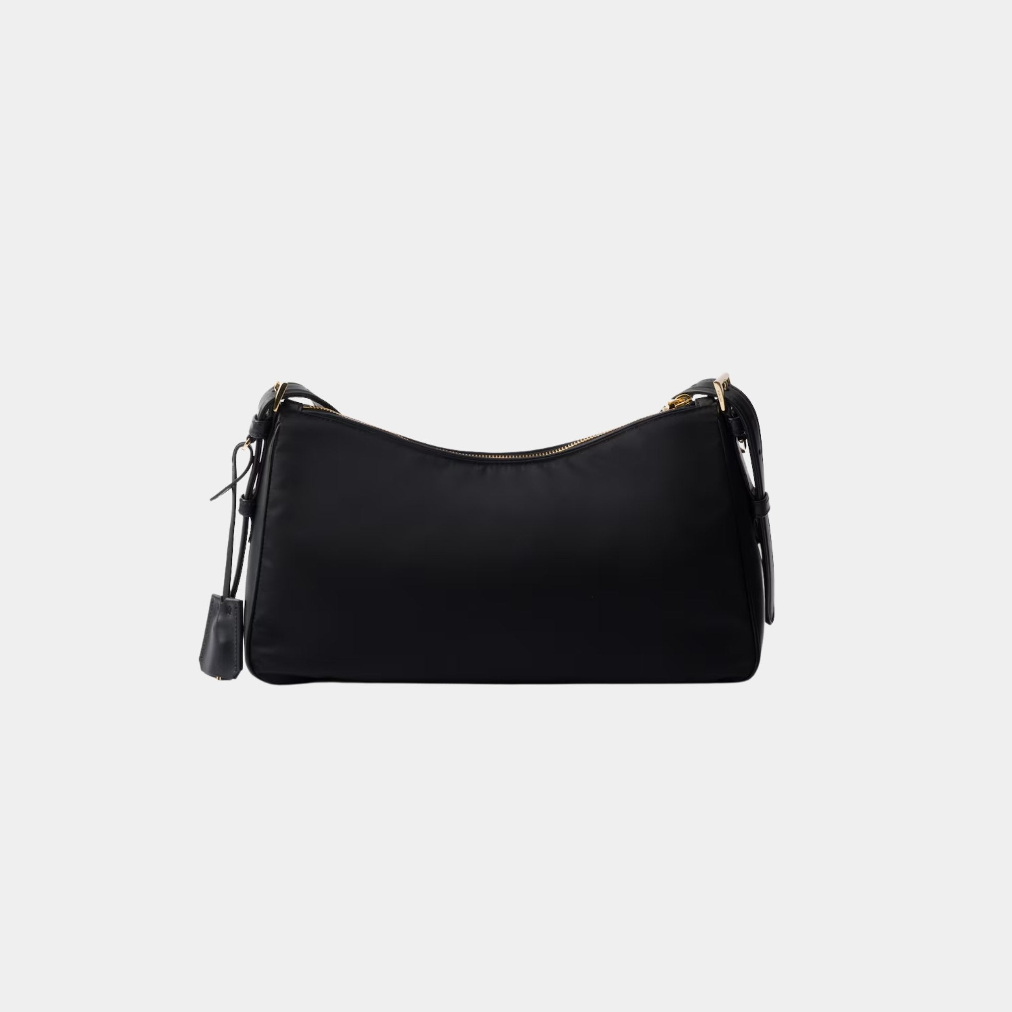 Aimee Large Re-Nylon And Leather Shoulder Bag With Padlock