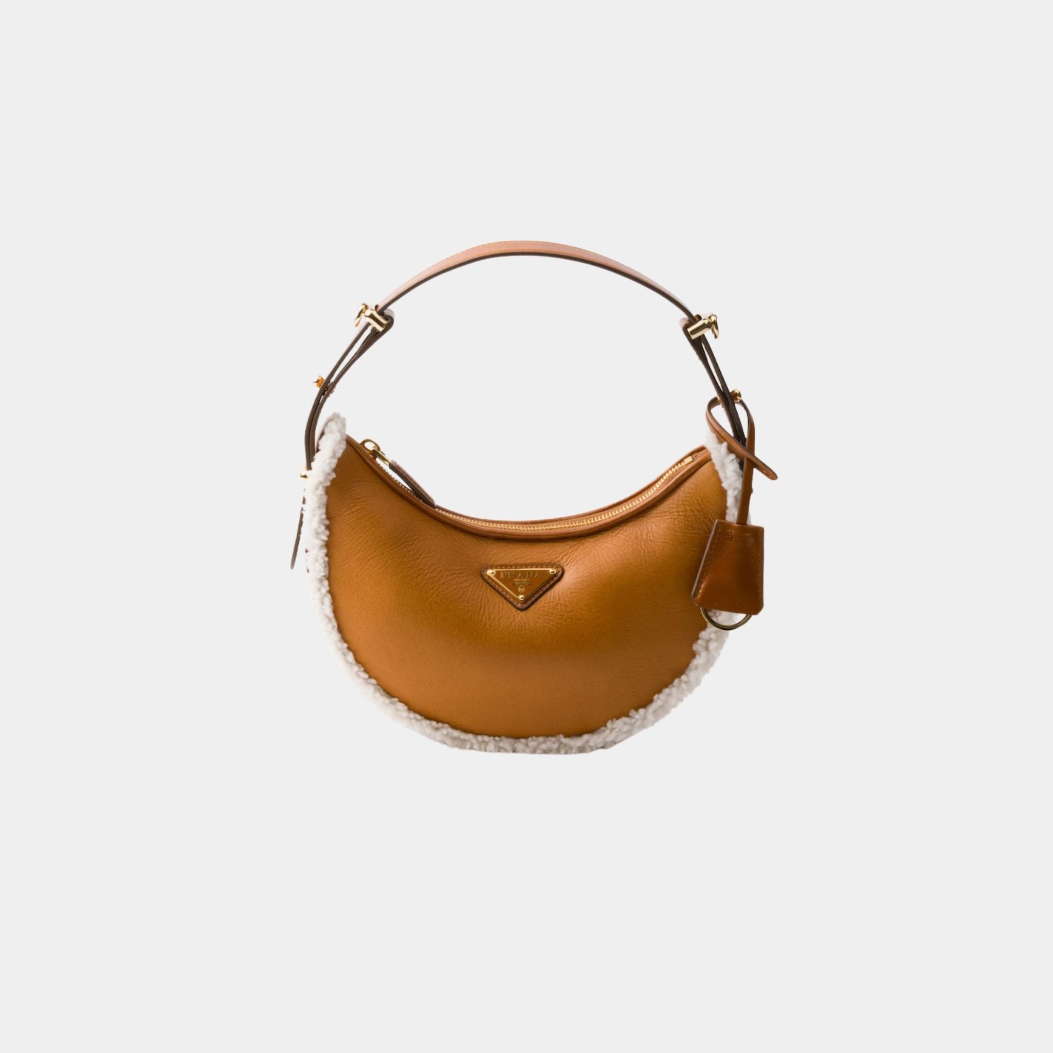 Arque Small Shearling Shoulder Bag