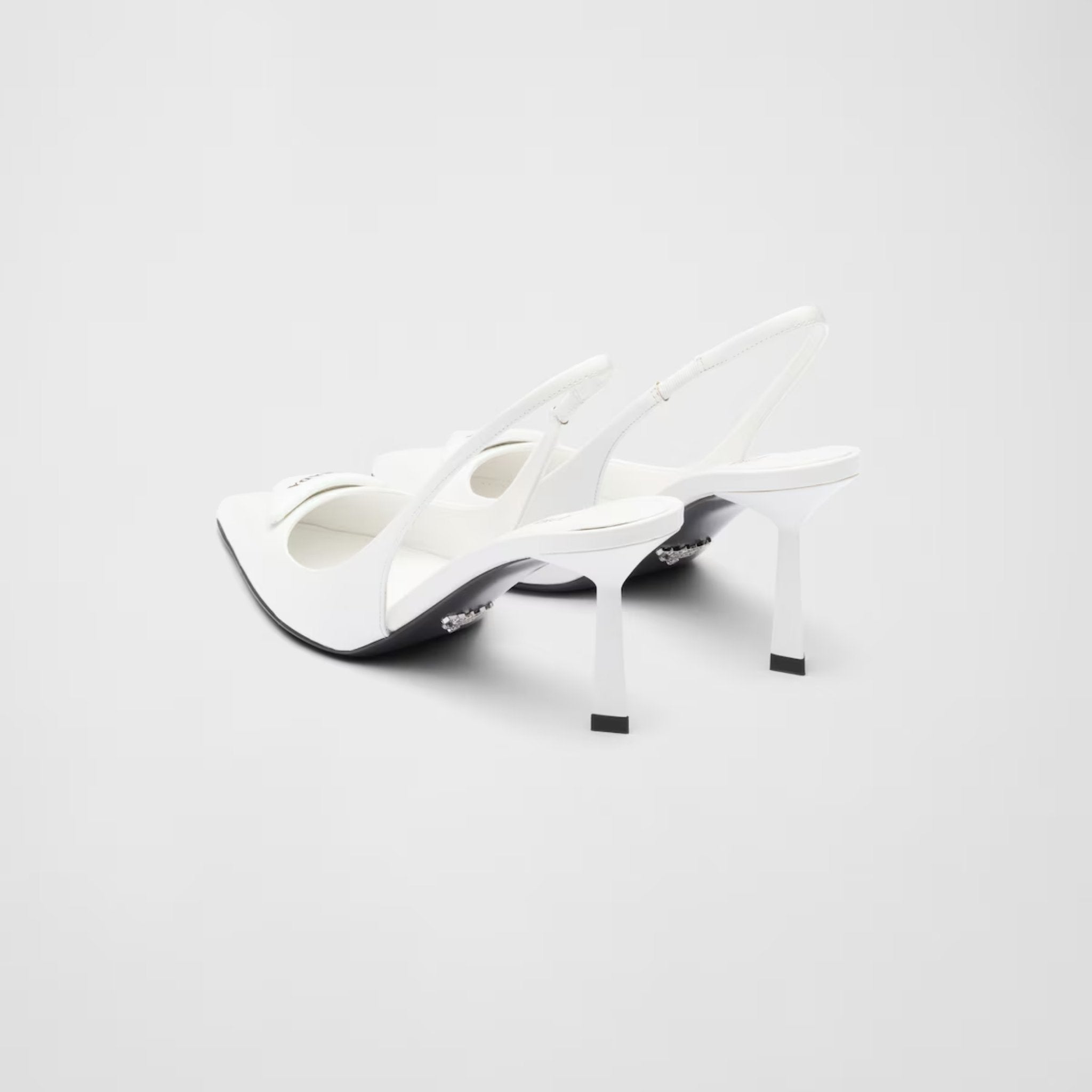 Brushed Leather Slingback Pumps