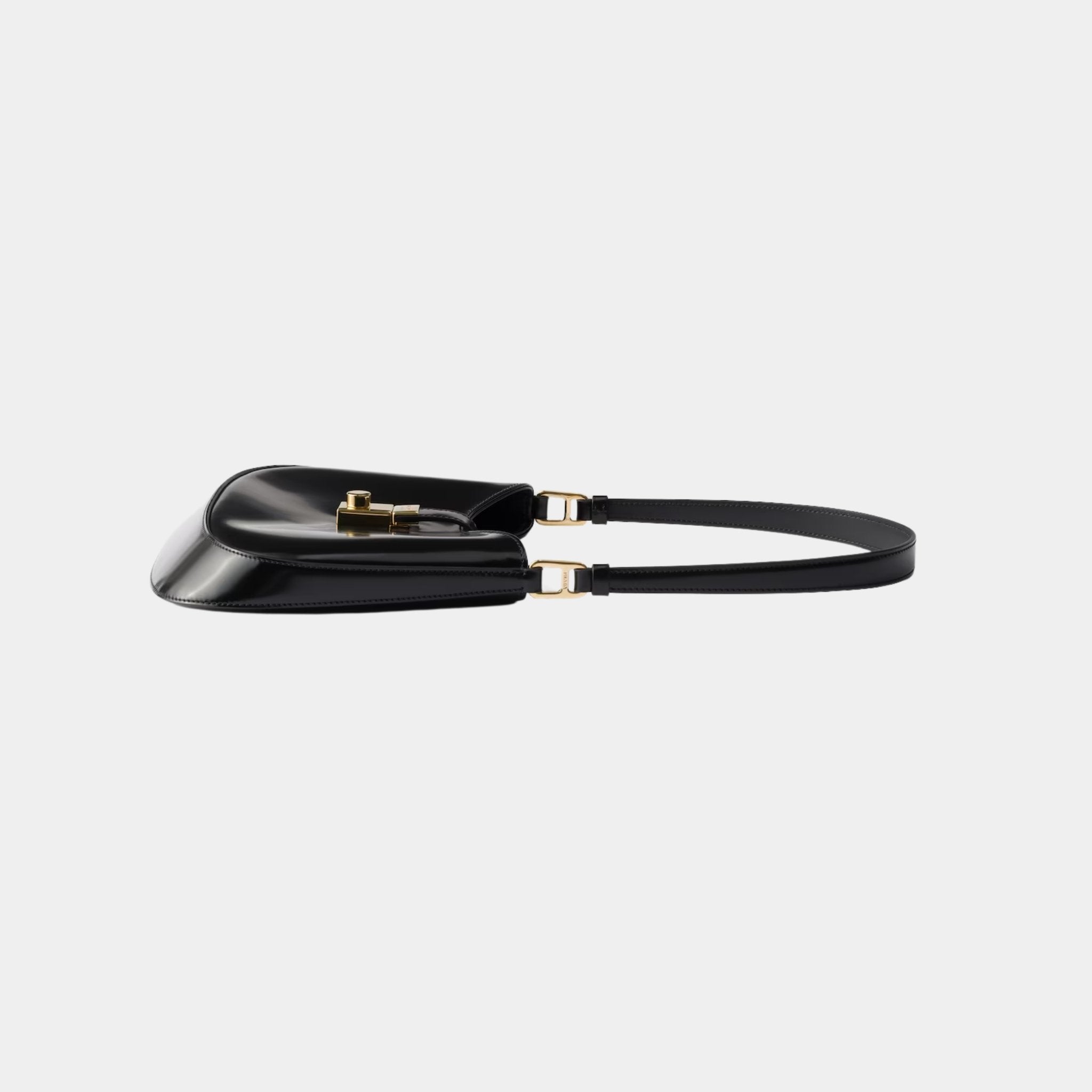 Cleo Brushed Leather Shoulder Bag With Clasp Closure