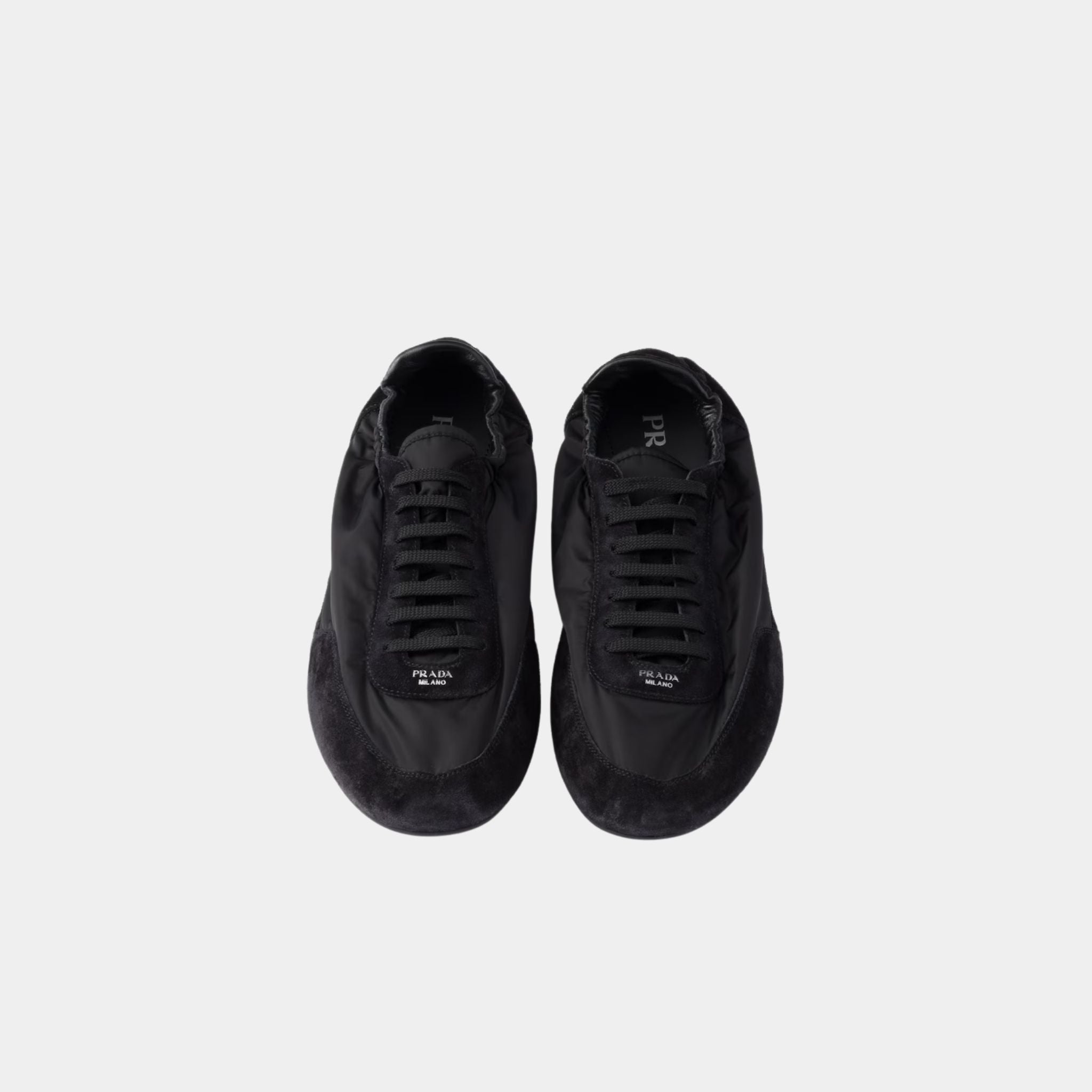 Collapse Re-Nylon And Suede Sneakers