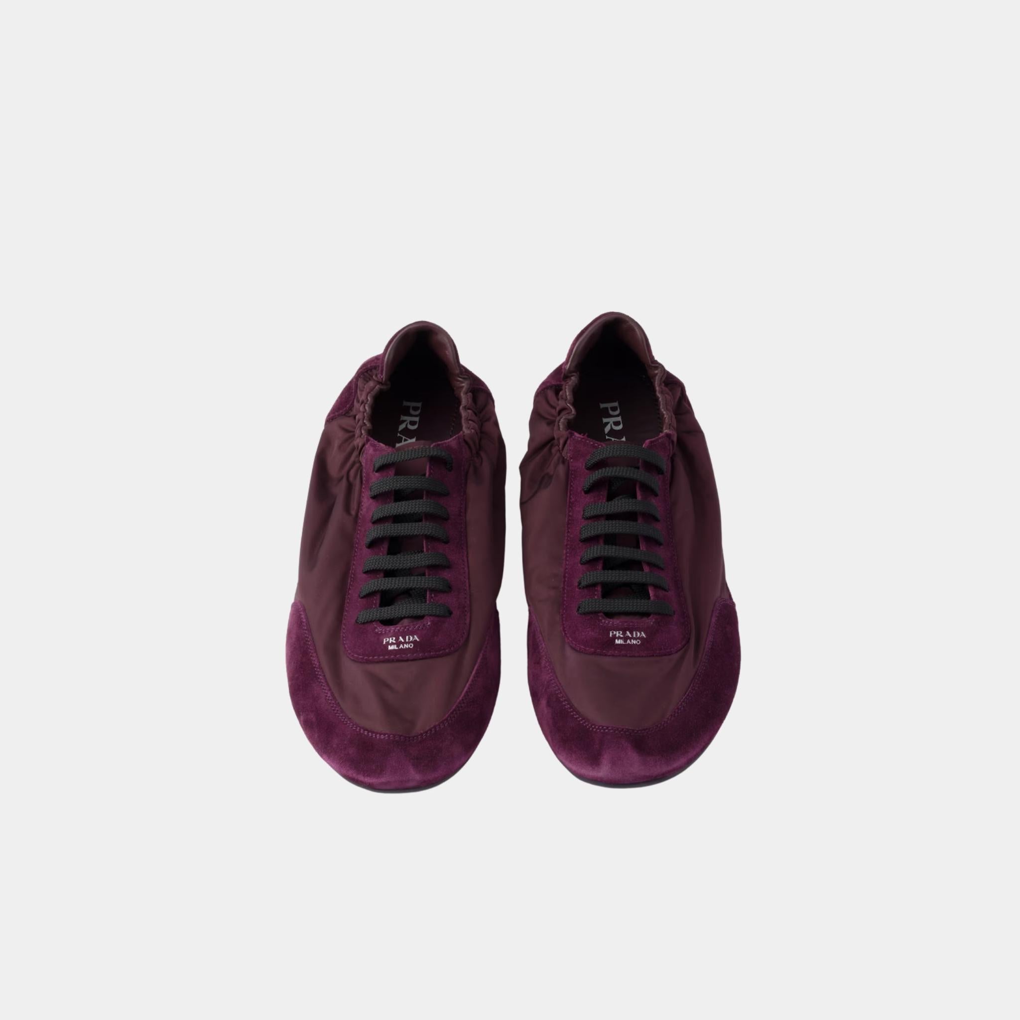 Collapse Re-Nylon And Suede Sneakers