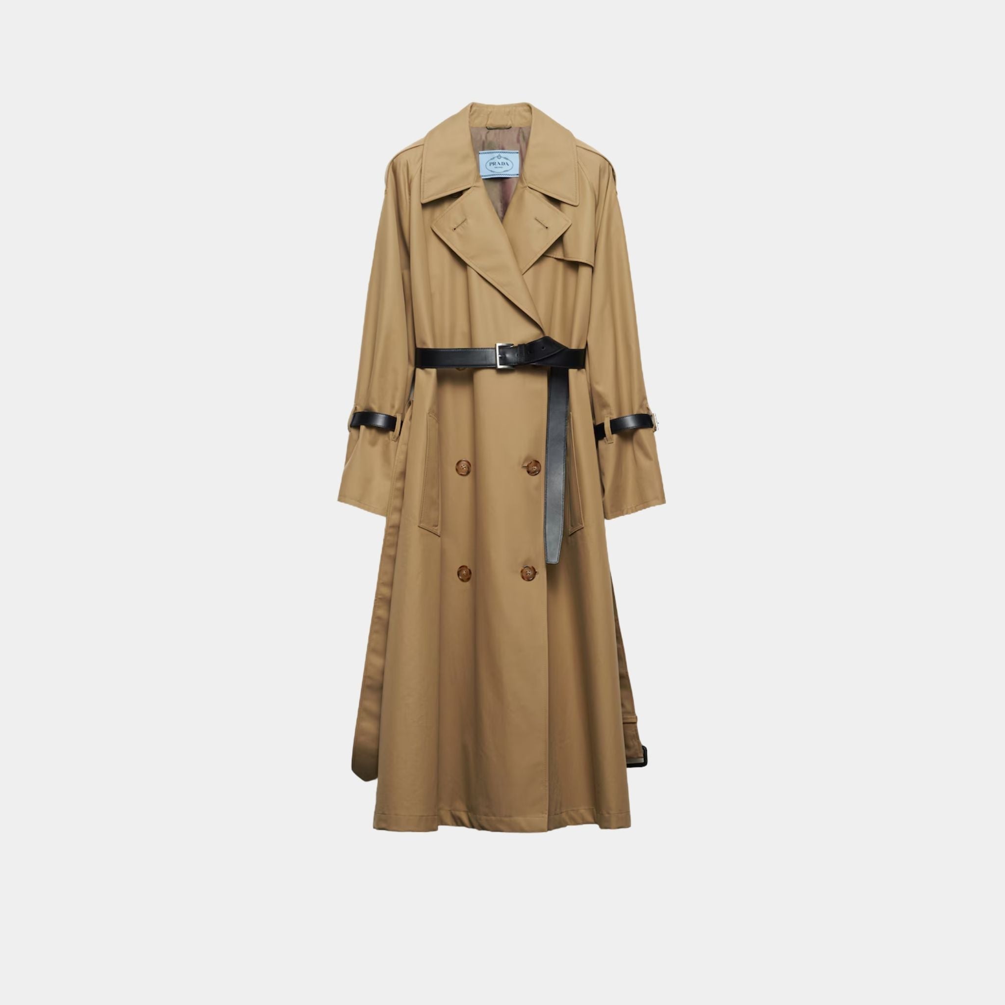 Double-breasted Cord Cotton Twill Trench Coat