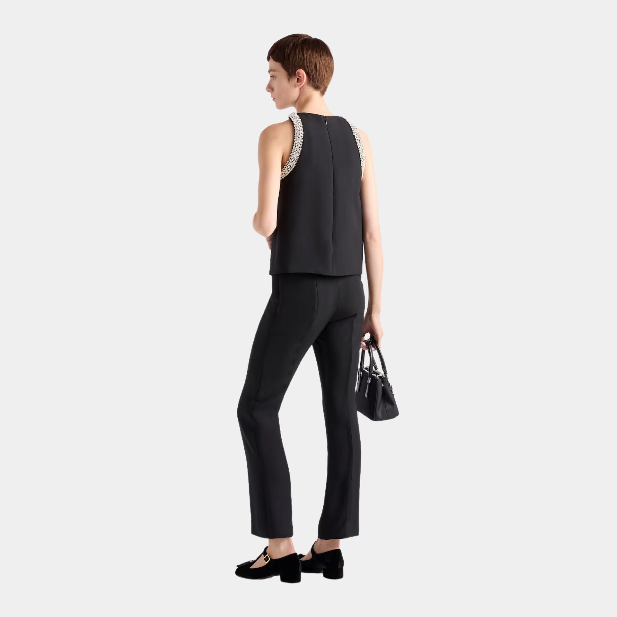 Embroidered Cady Top Embroidered Design