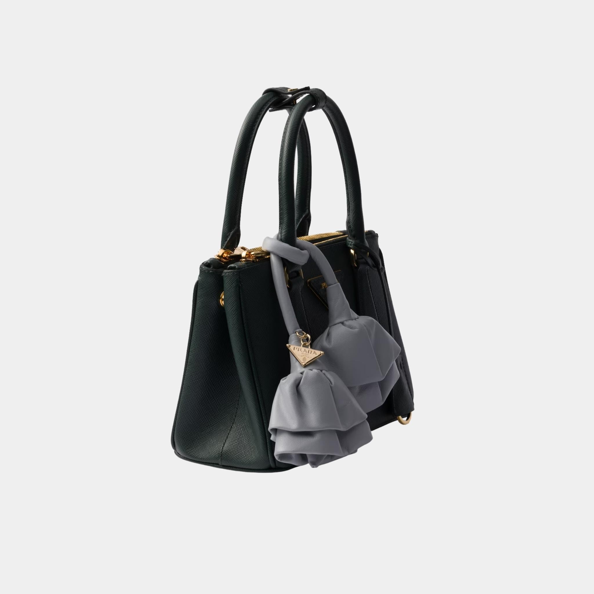 Galleria Saffiano Leather Mini Bag With Nappa Leather Flowers