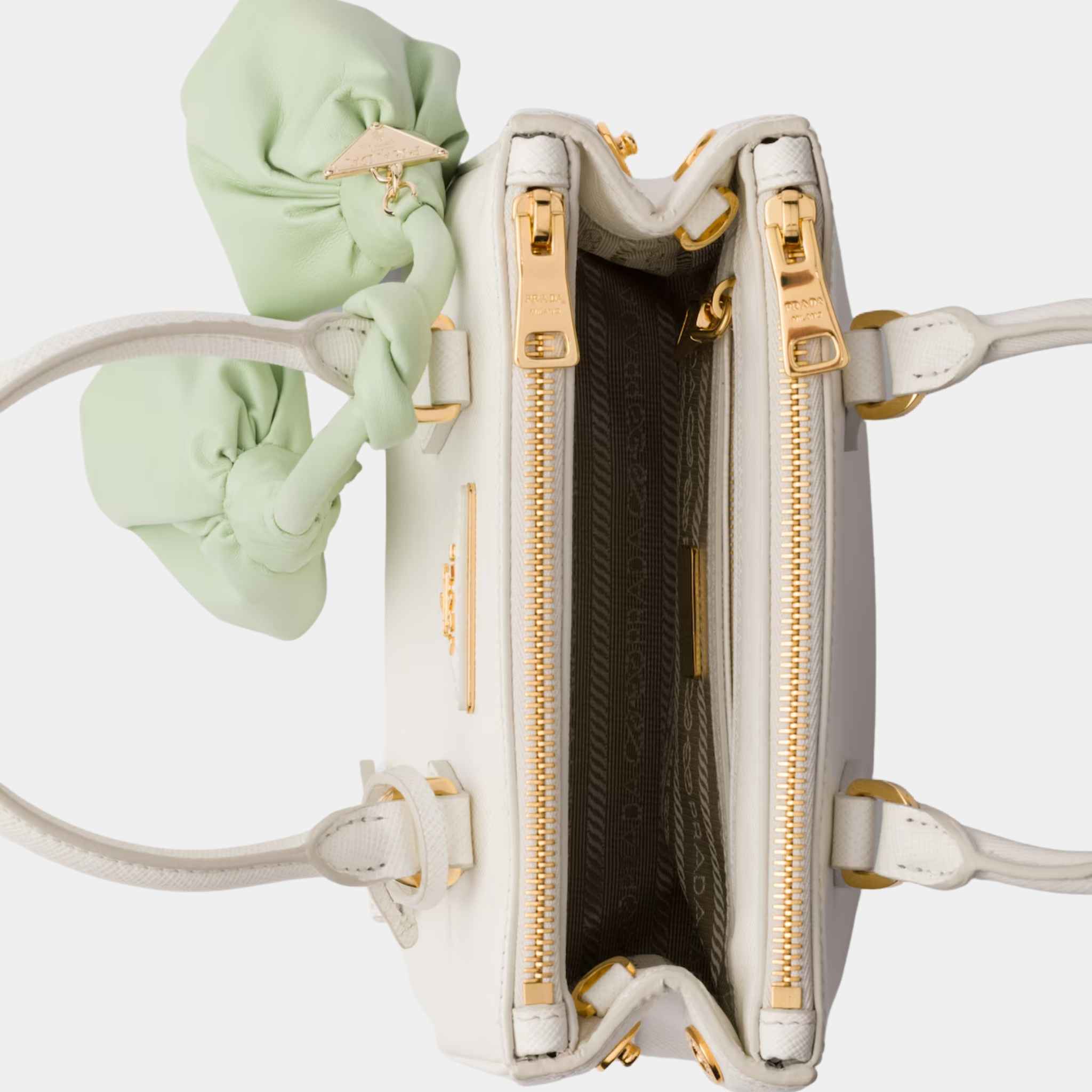 Galleria Saffiano Leather Mini Bag With Nappa Leather Flowers